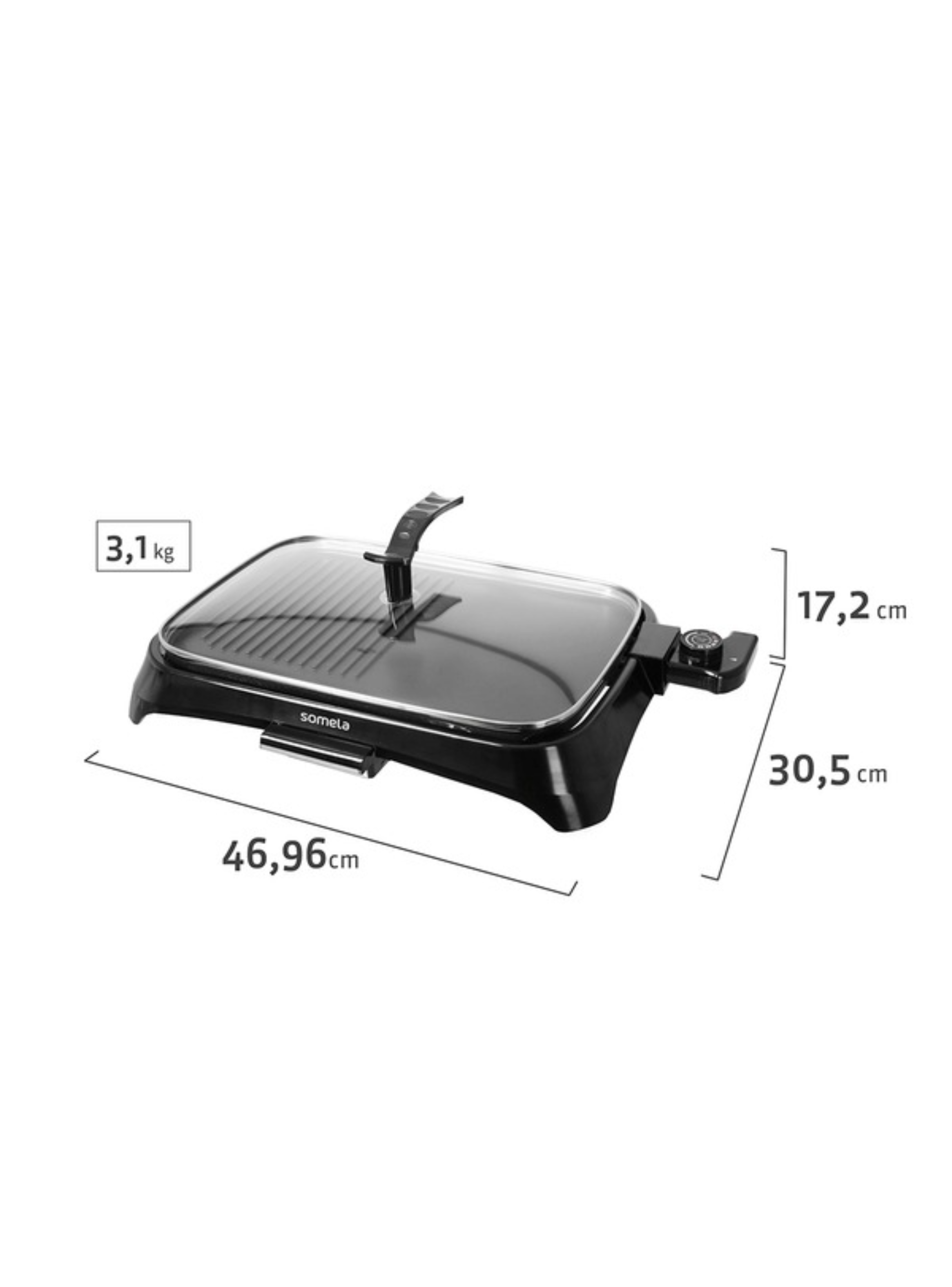 Parrilla Eléctrica Somela Anti-adherente Chef Grill-1