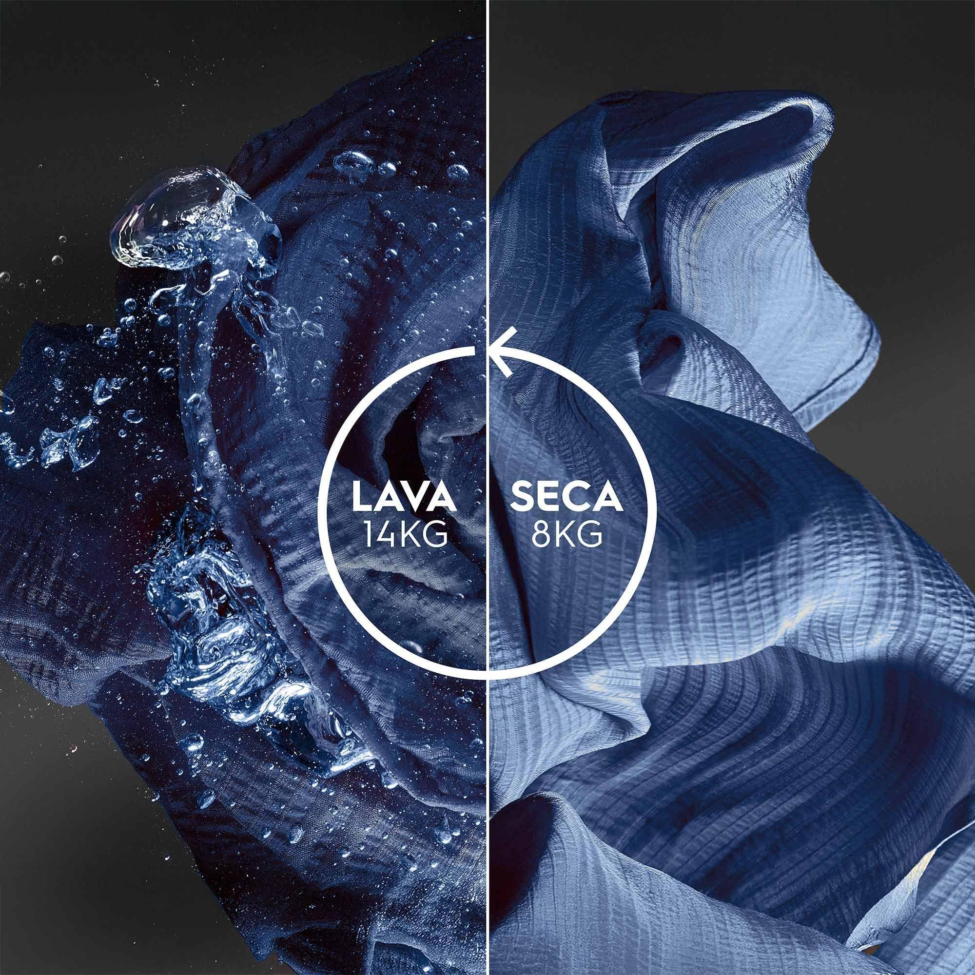 Lavadora Secadora 14/8 Kg Carga Frontal Inverter EFLWD12O-7