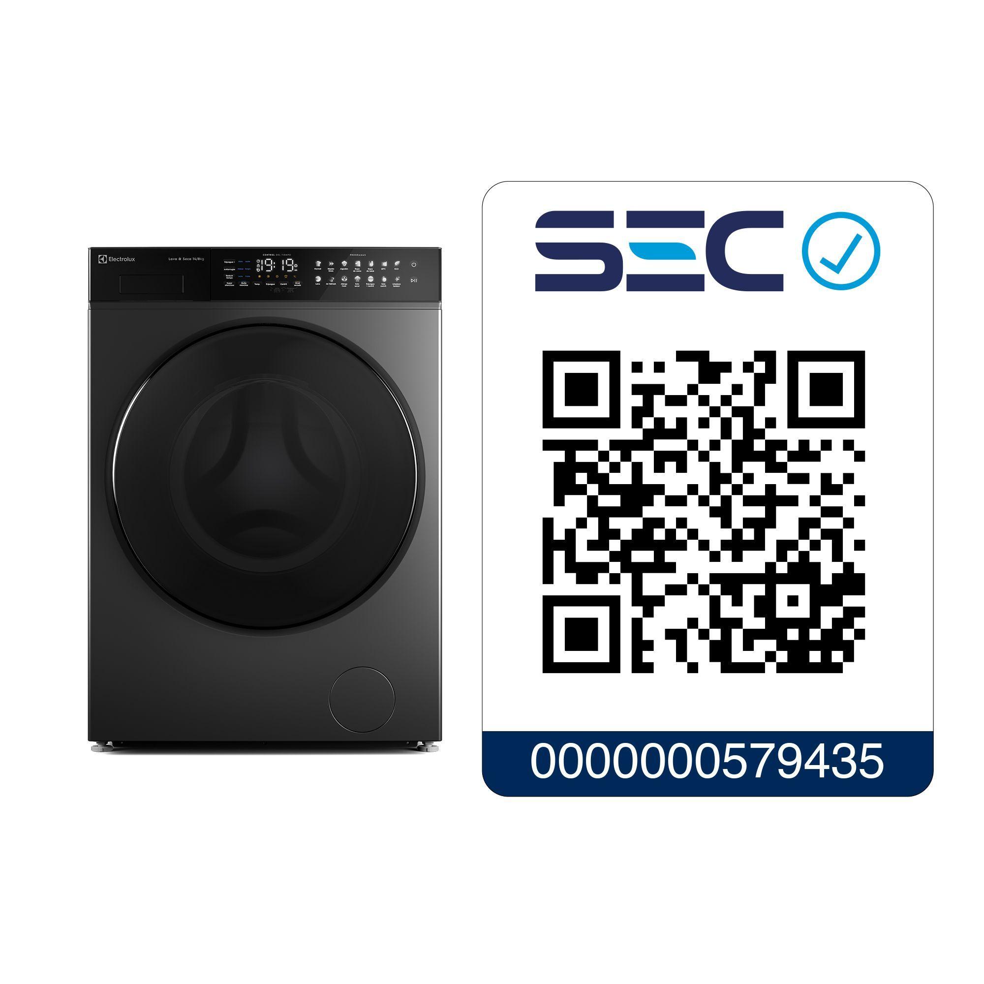 Lavadora Secadora 14/8 Kg Carga Frontal Inverter EFLWD12O-9