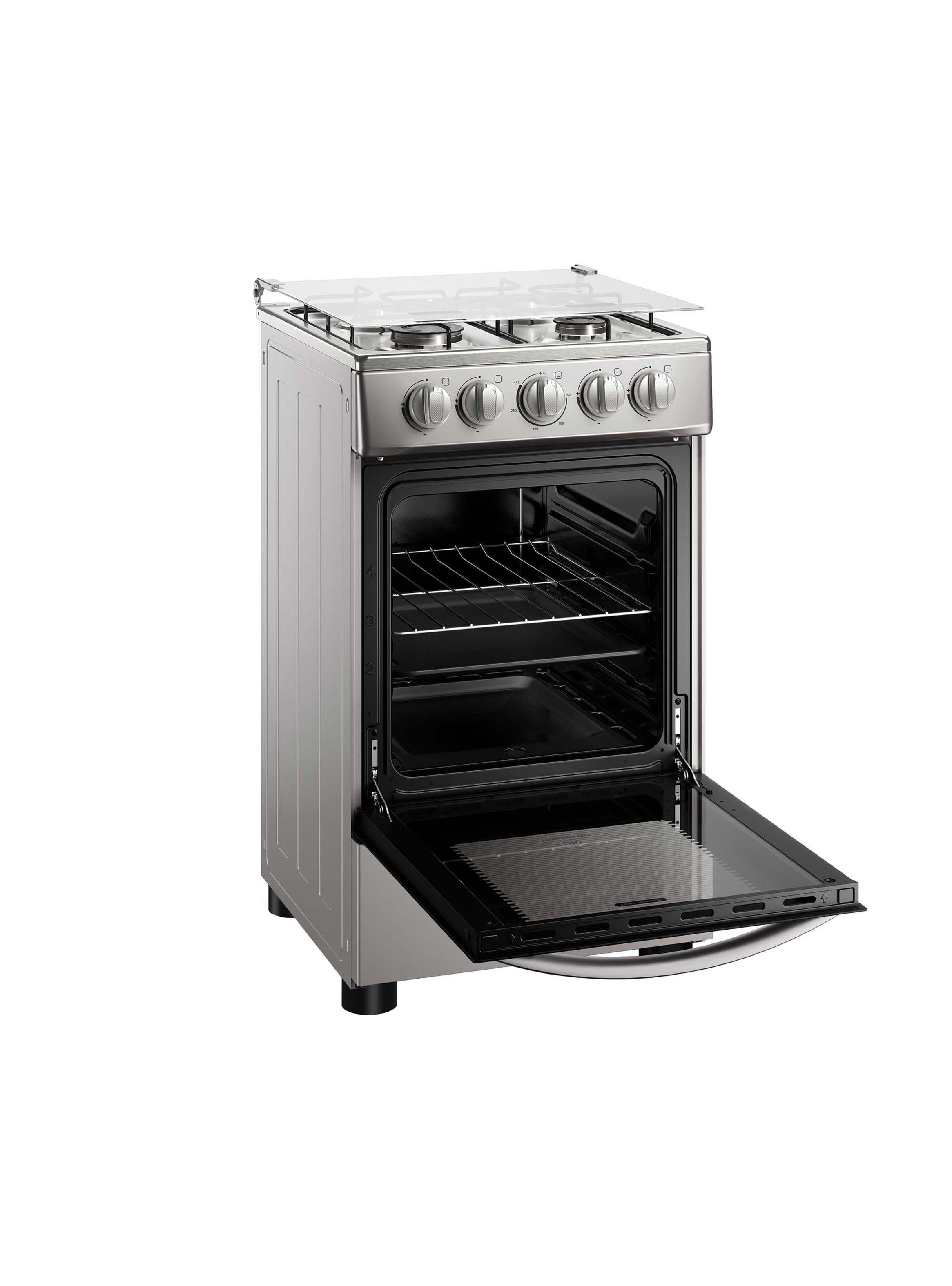 Cocina a Gas 4 Platos LimpiaFácil y Parrillas Alambrón FM4LS-3