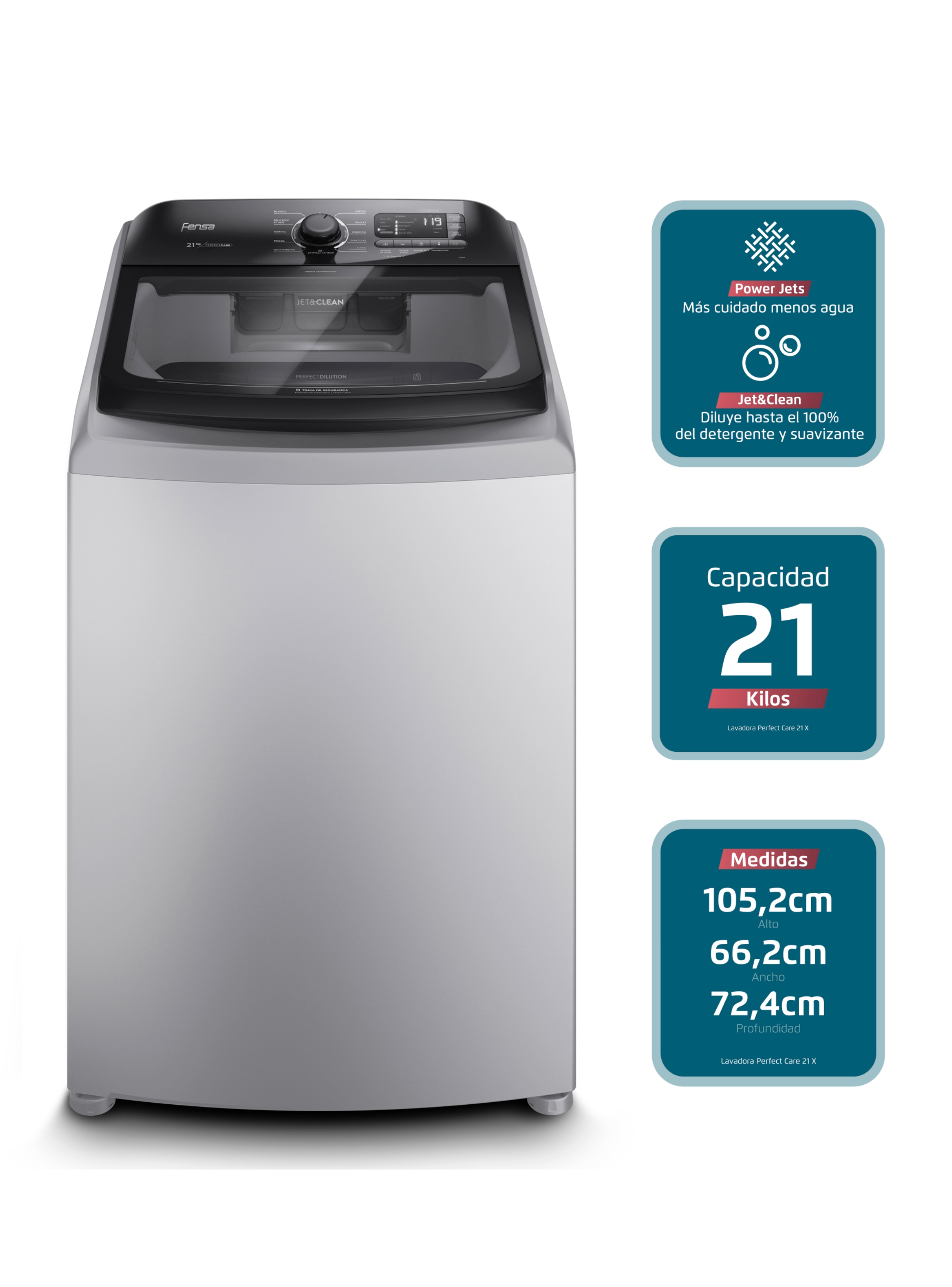 Lavadora Automática 21Kg Carga Superior Perfect Care 21X-2