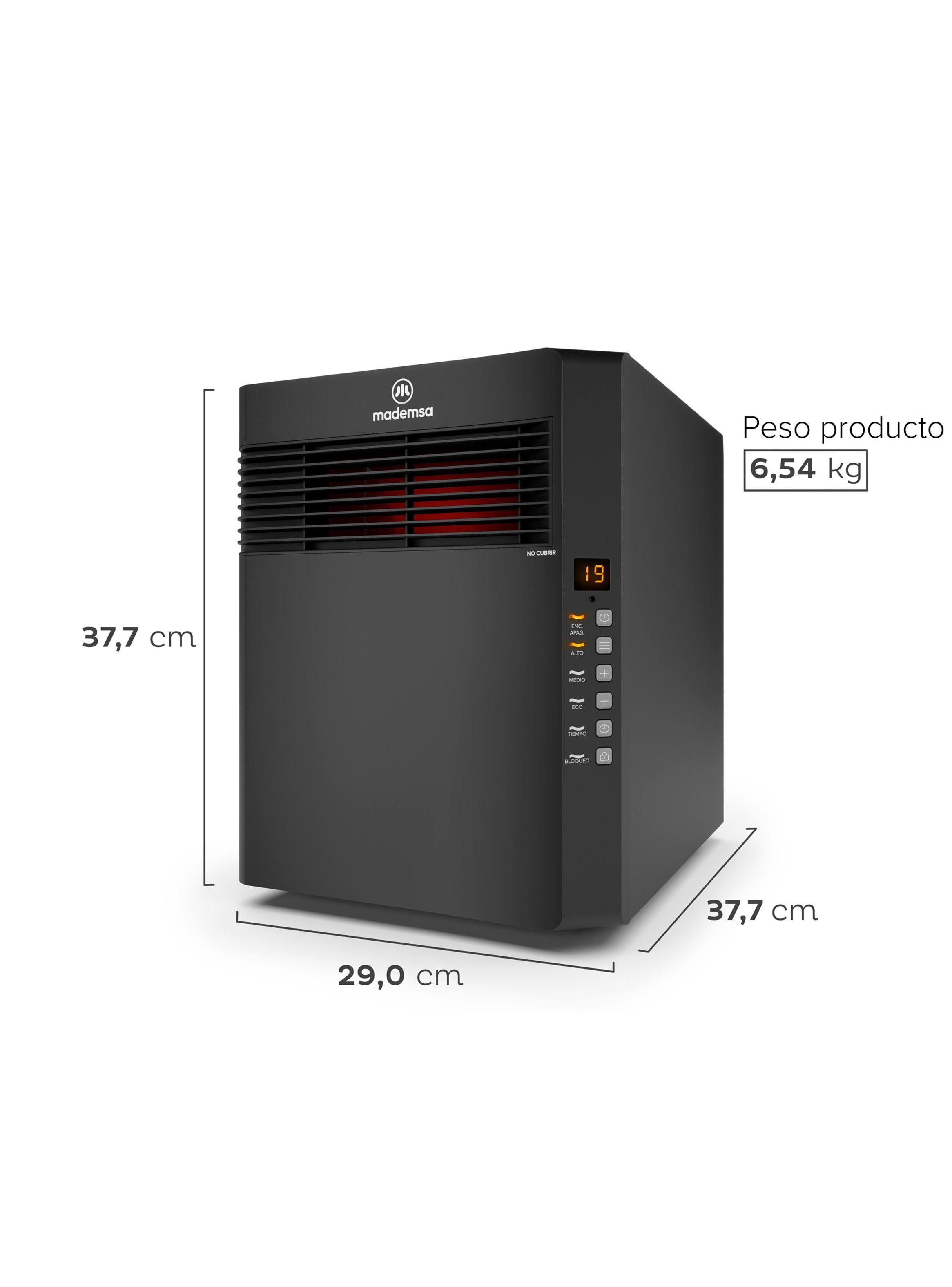 Estufa Eléctrica Mademsa Infrarroja 1500W Digital Eco INF10-1