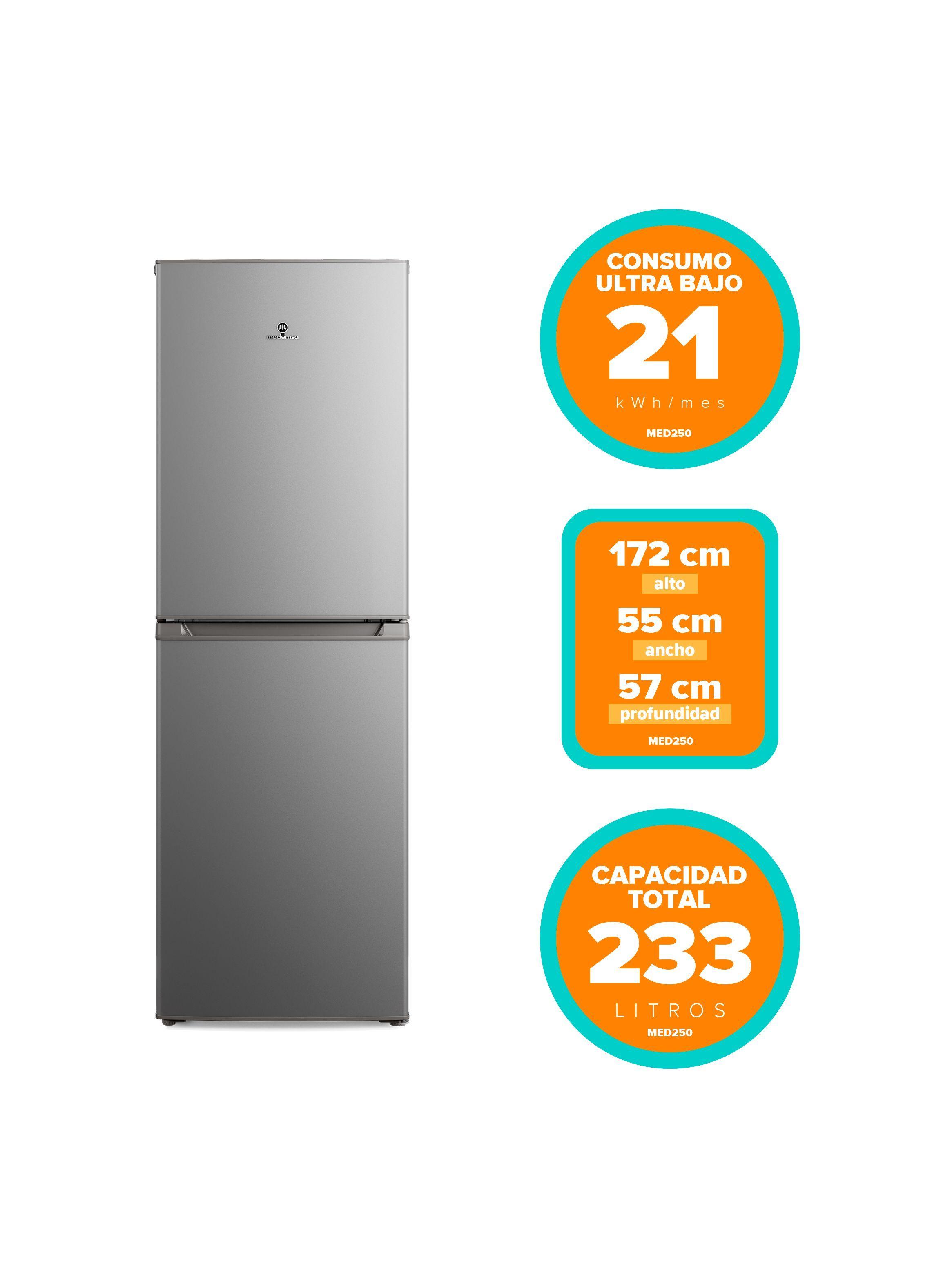 Refrigerador 248L Frío Directo Bottom Freezer MED250 Silver-2