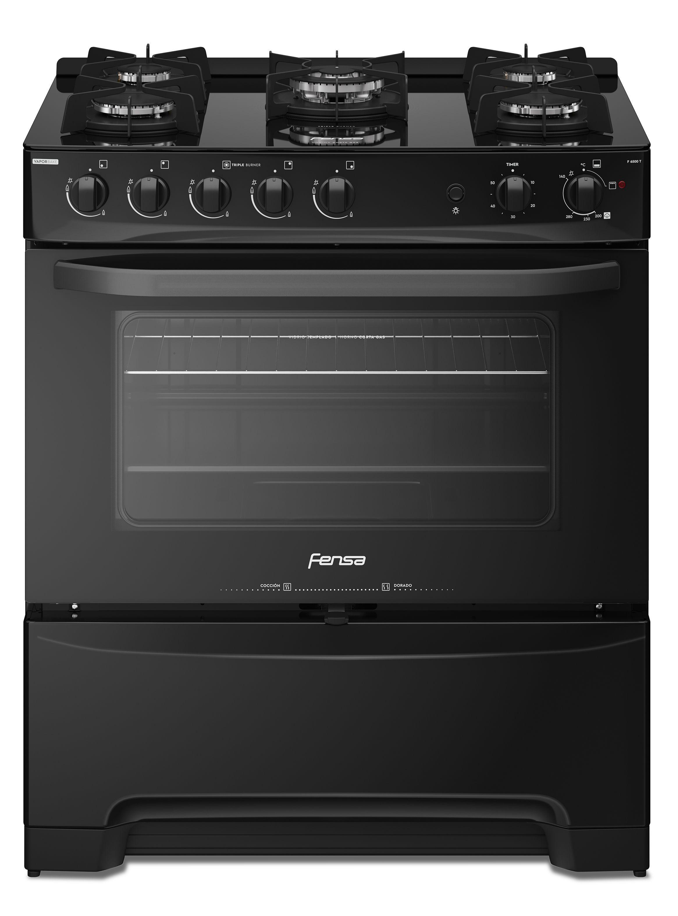 Cocina a Gas 5 Platos Fensa Cubierta Vidrio F 6500 T-0