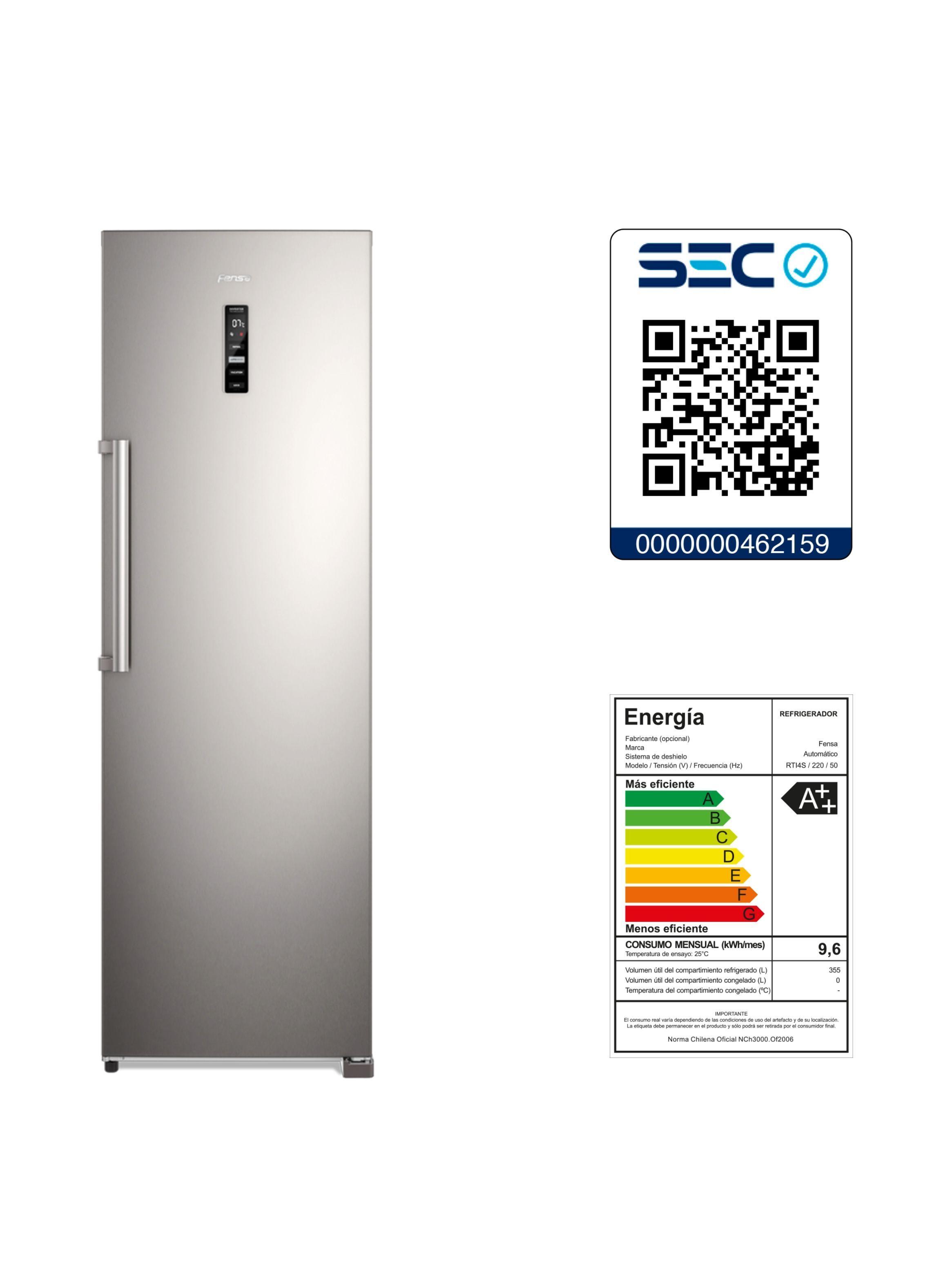 Congelador Freezer Fensa Vertical 262L No Frost FTI4S-7