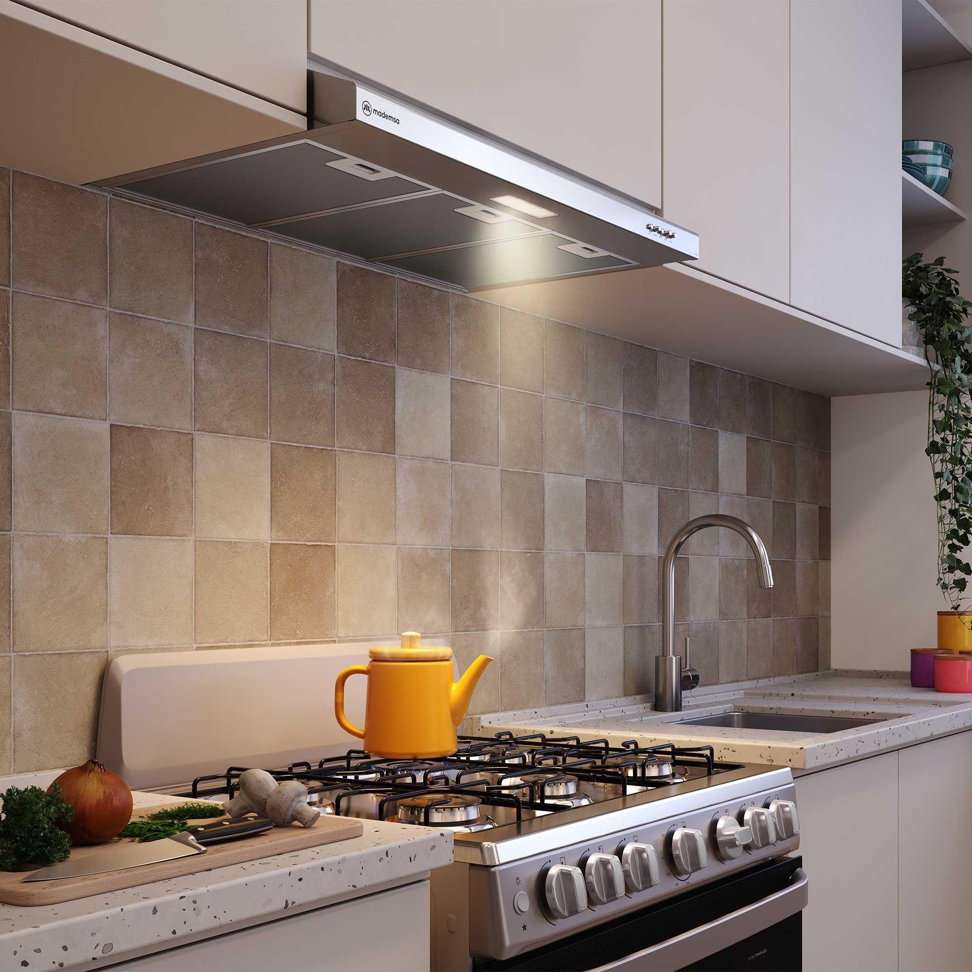 Campana de Cocina Extractora 80cm Gran Poder Succión DM8SS-5