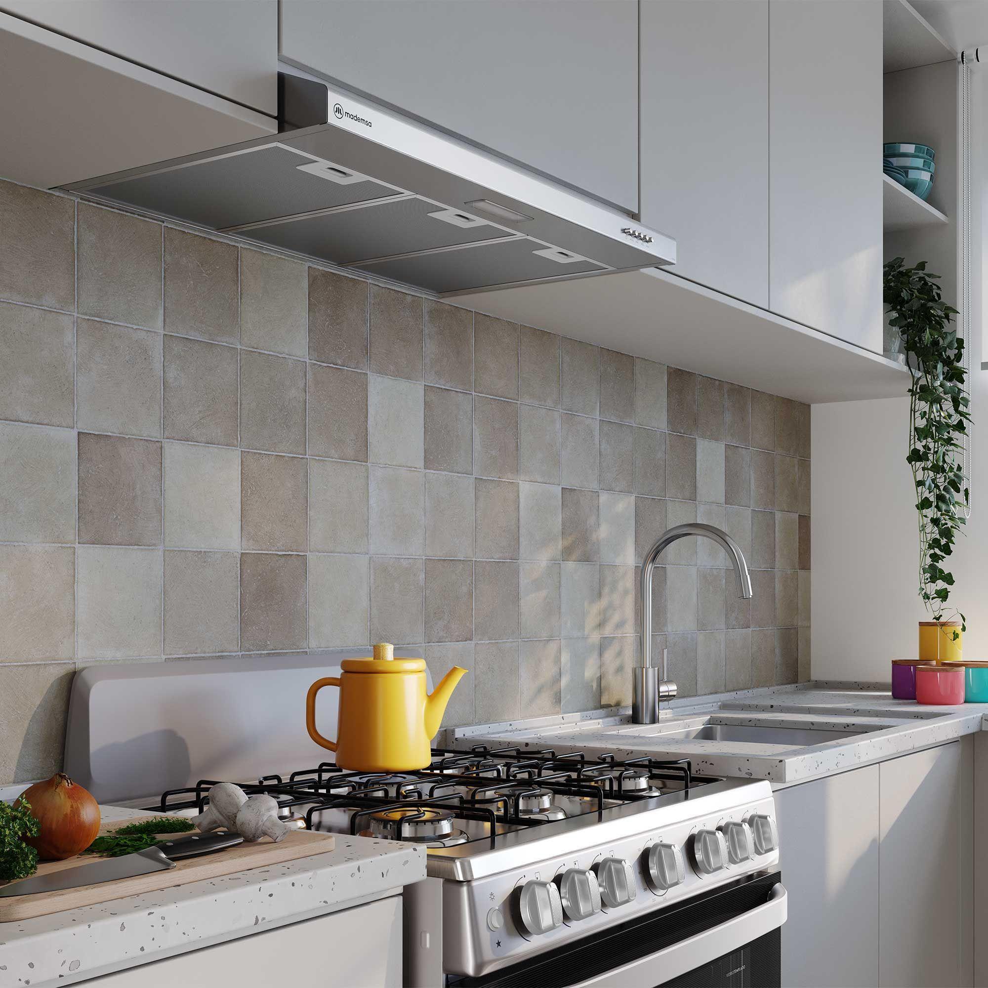 Campana de Cocina Extractora 80cm Gran Poder Succión DM8SS-6