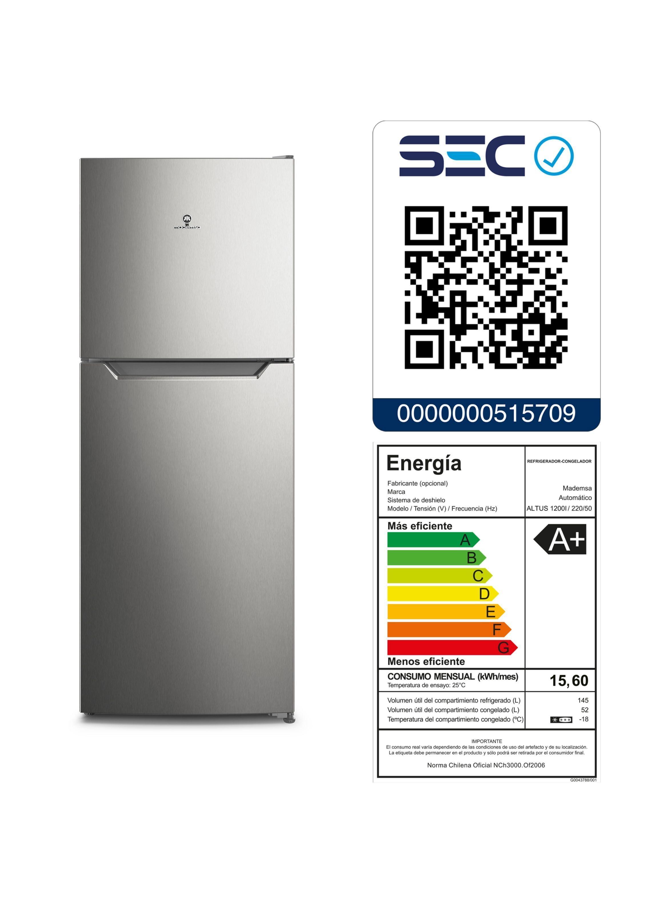 Refrigerador 197L No Frost Top Freezer Inverter Altus 1200 I-7