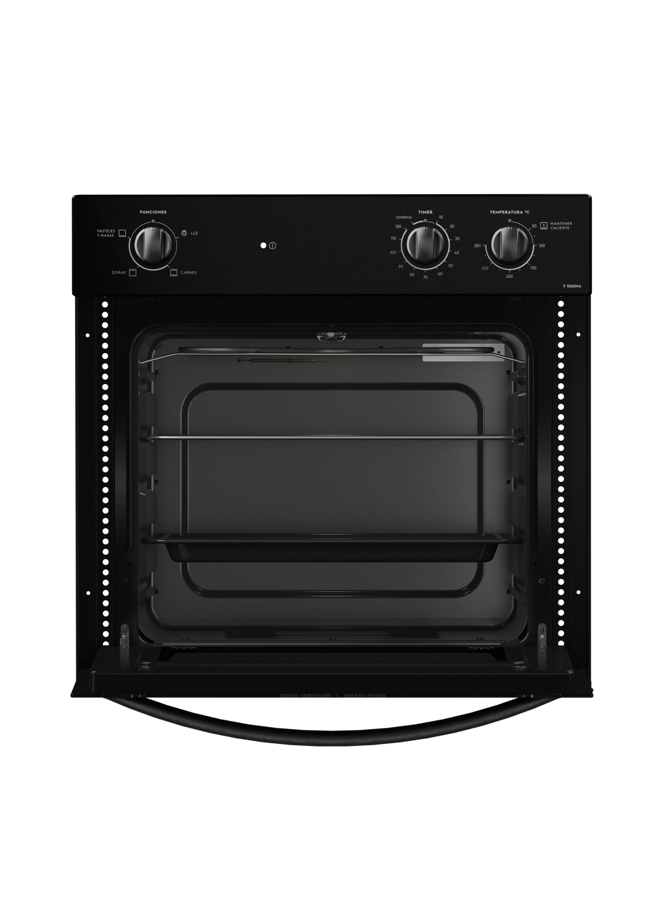 Horno Empotrable Eléctrico 66L Cavidad Esmaltada F 1060N A Negro-3