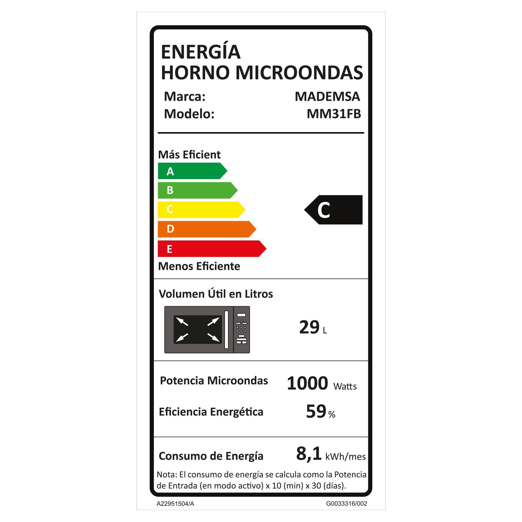 Microondas Mademsa 31 Litros Digital MM31FB Negro-7