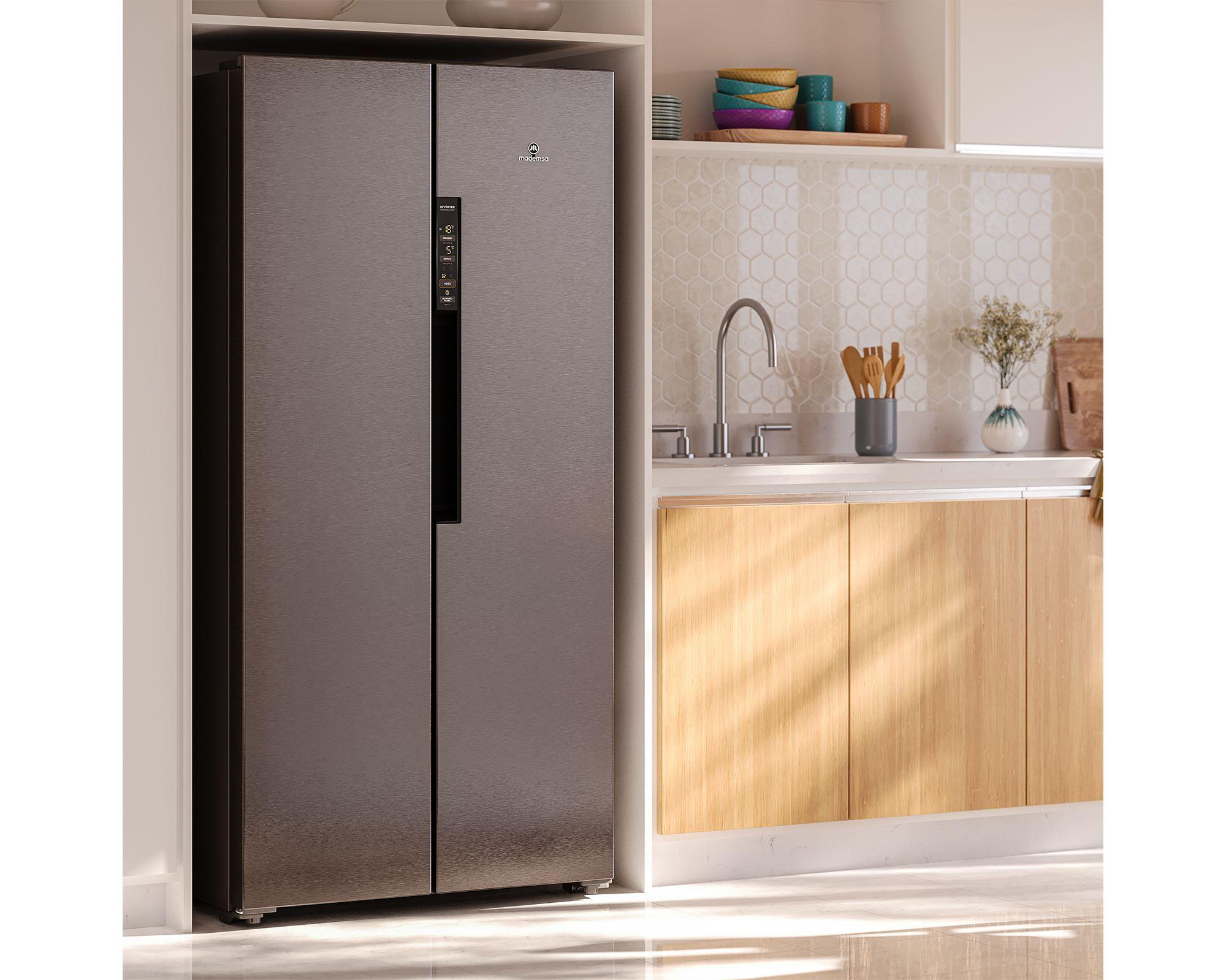 Refrigerador 430L No Frost Side By Side MAS430 Inox-3