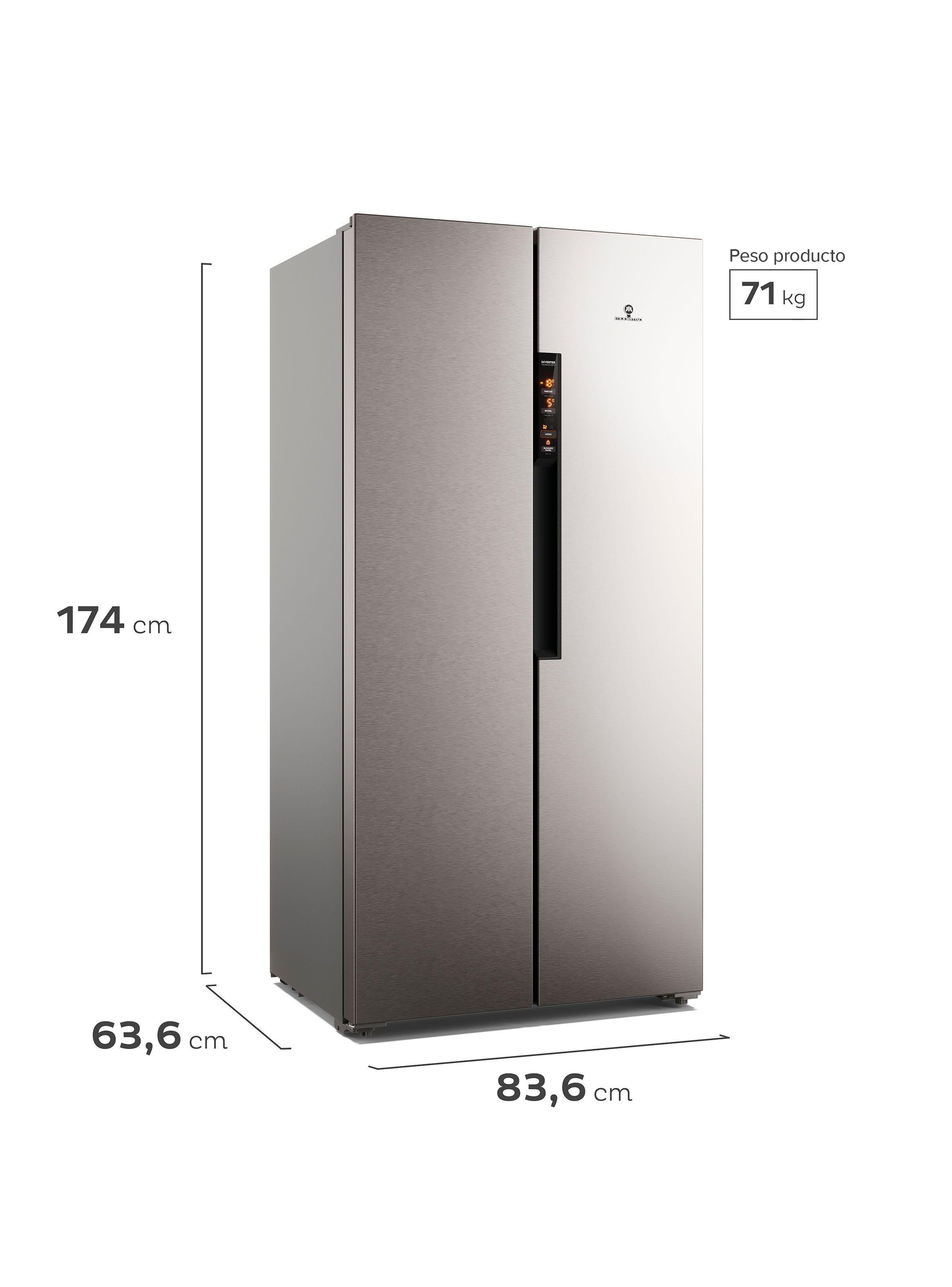 Refrigerador 430L No Frost Side By Side MAS430 Inox-1