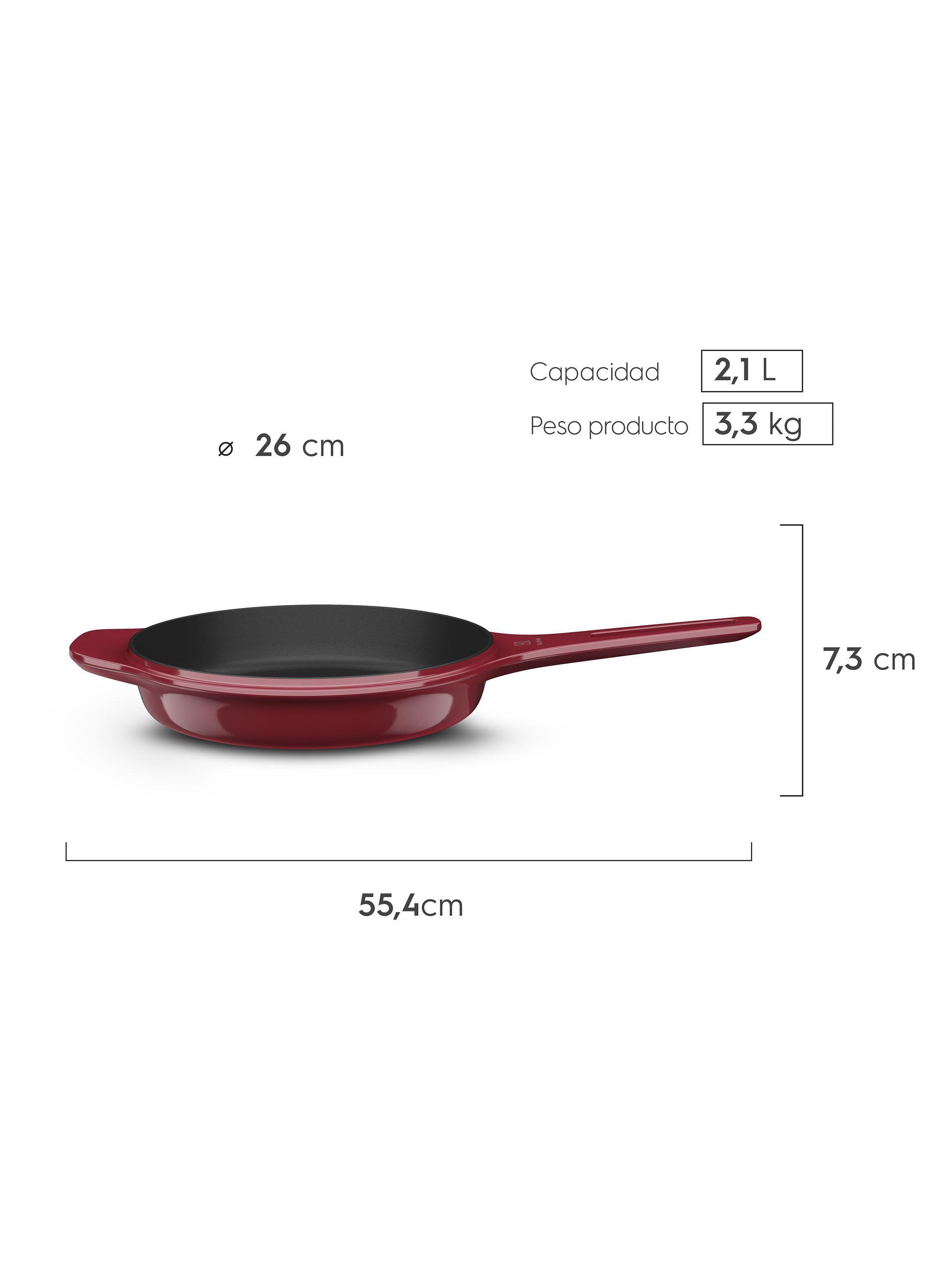 Sartén de Hierro Fundido Esmaltado Electrolux Expert 26 cm -2
