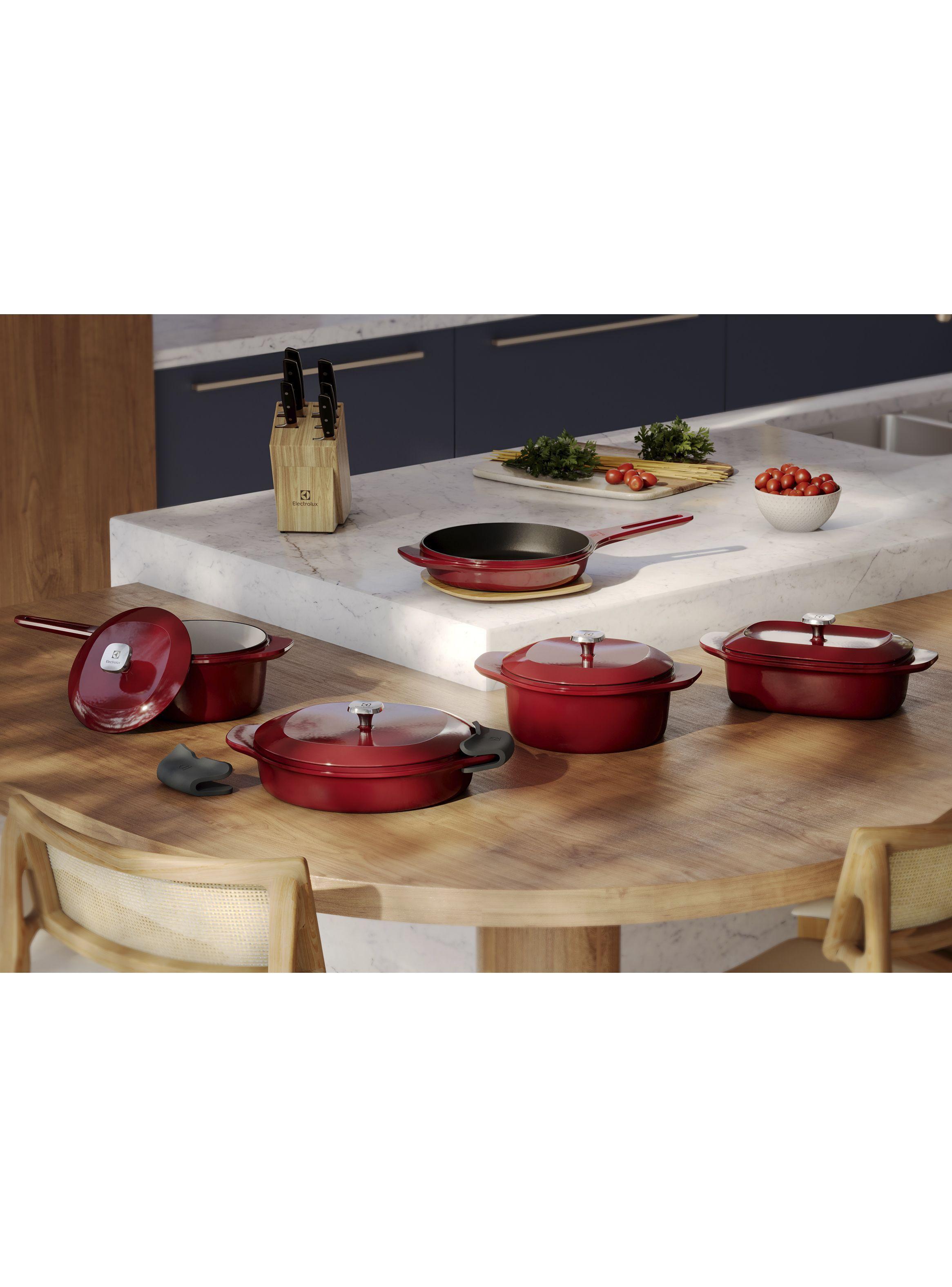 Sartén de Hierro Fundido Esmaltado Electrolux Expert 26 cm -7