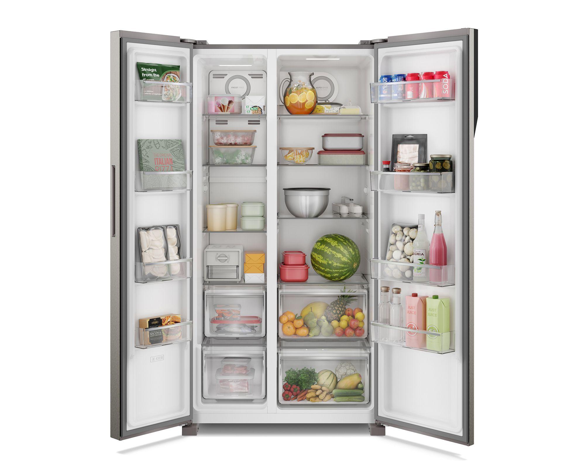 Refrigerador Fensa 529L No Frost Side By Side SFX530 Inox-4