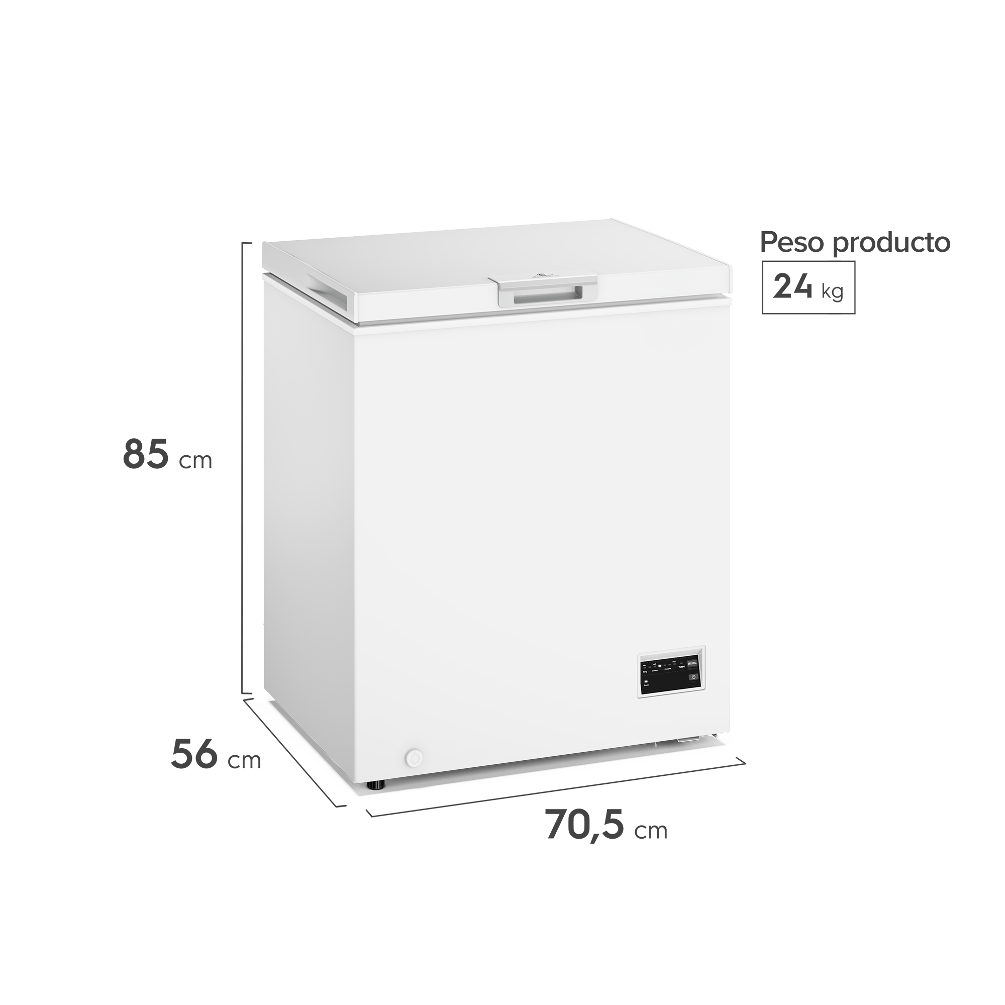 Congelador Freezer Horizontal Dual 142L Inverter Frío Directo M150DI-1