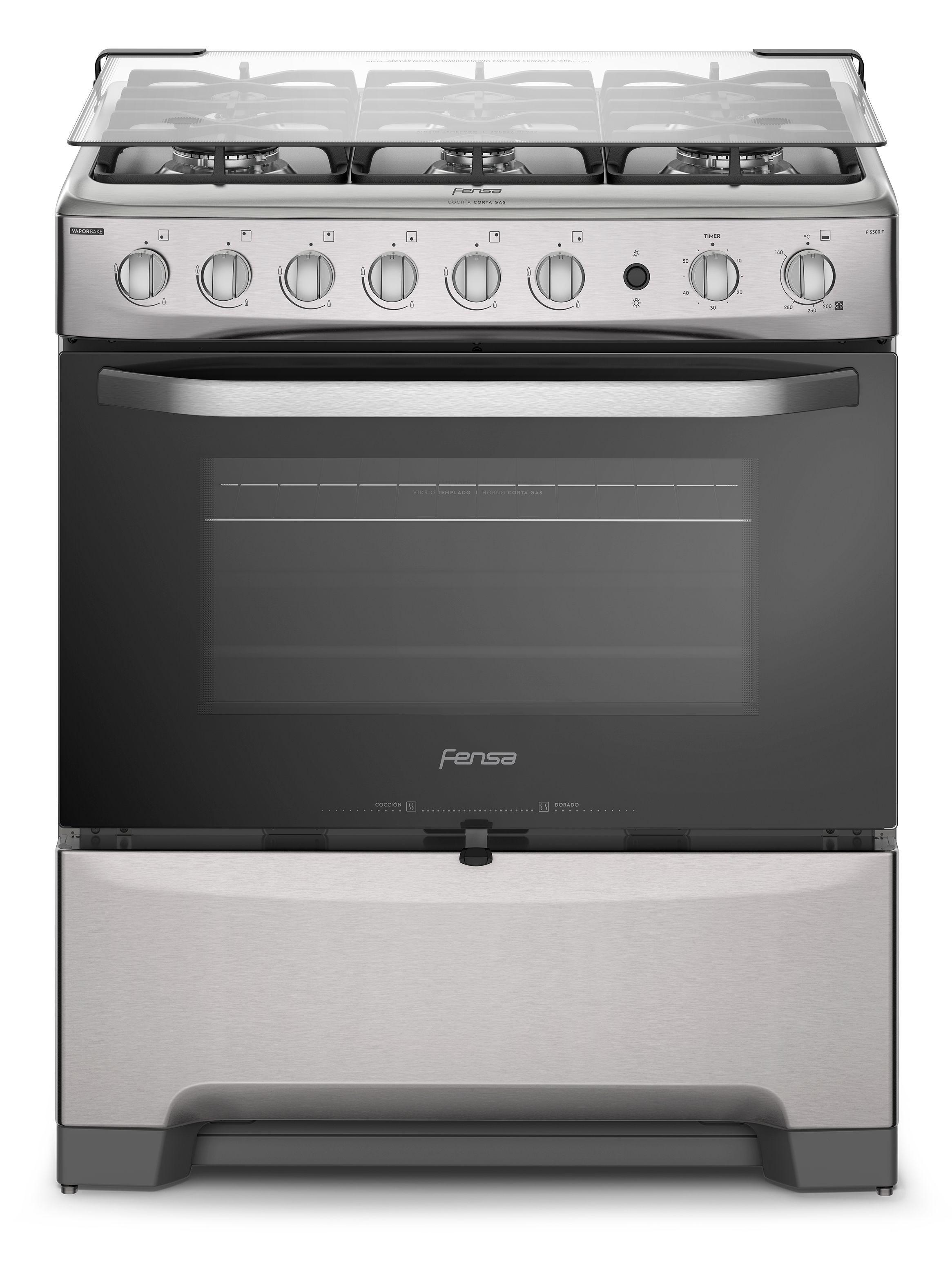 Cocina a Gas 6 Platos Fensa VaporBake y Timer F 5300 T-0