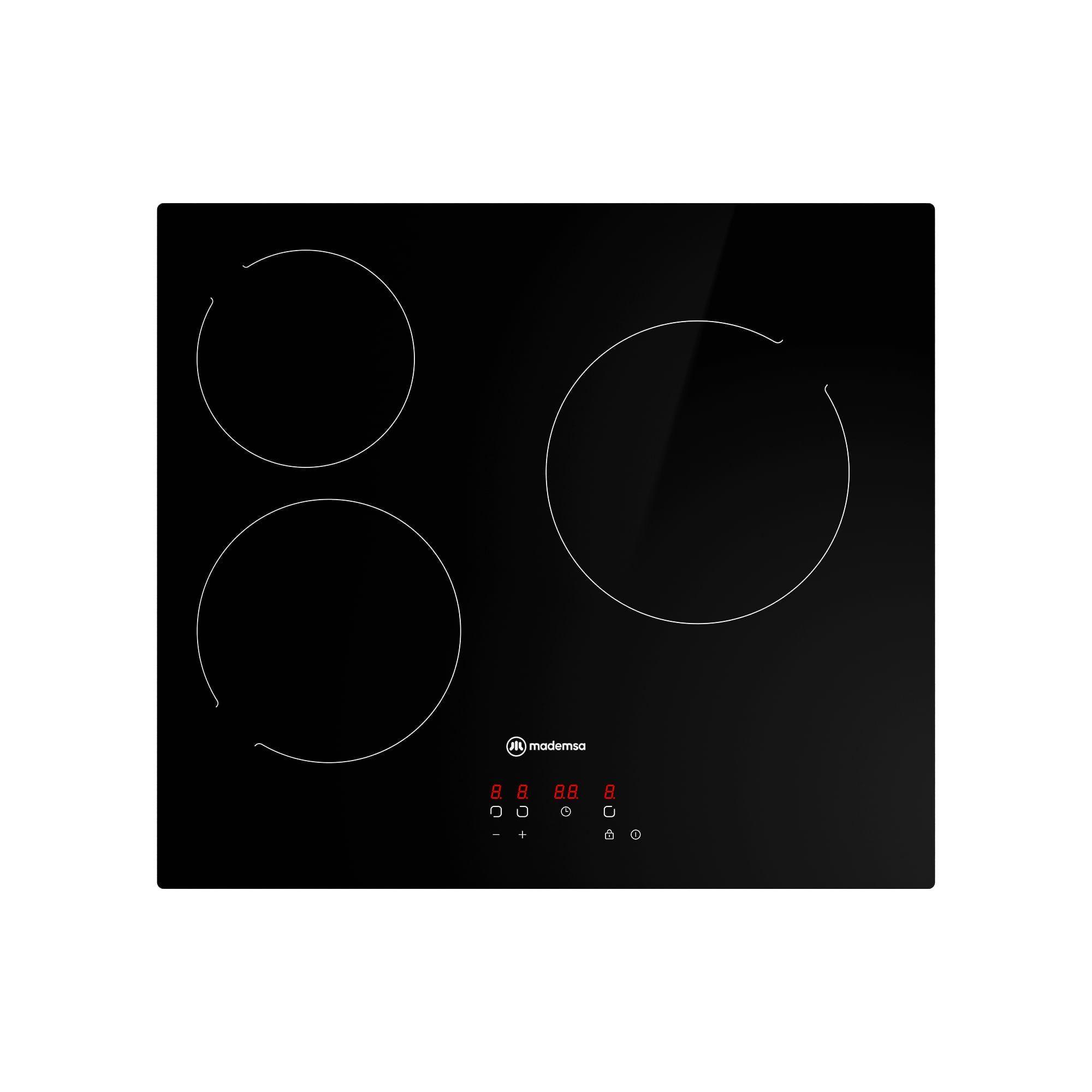 Encimera Eléctrica 3 Platos Mademsa Victrocerámica VM3TR-0