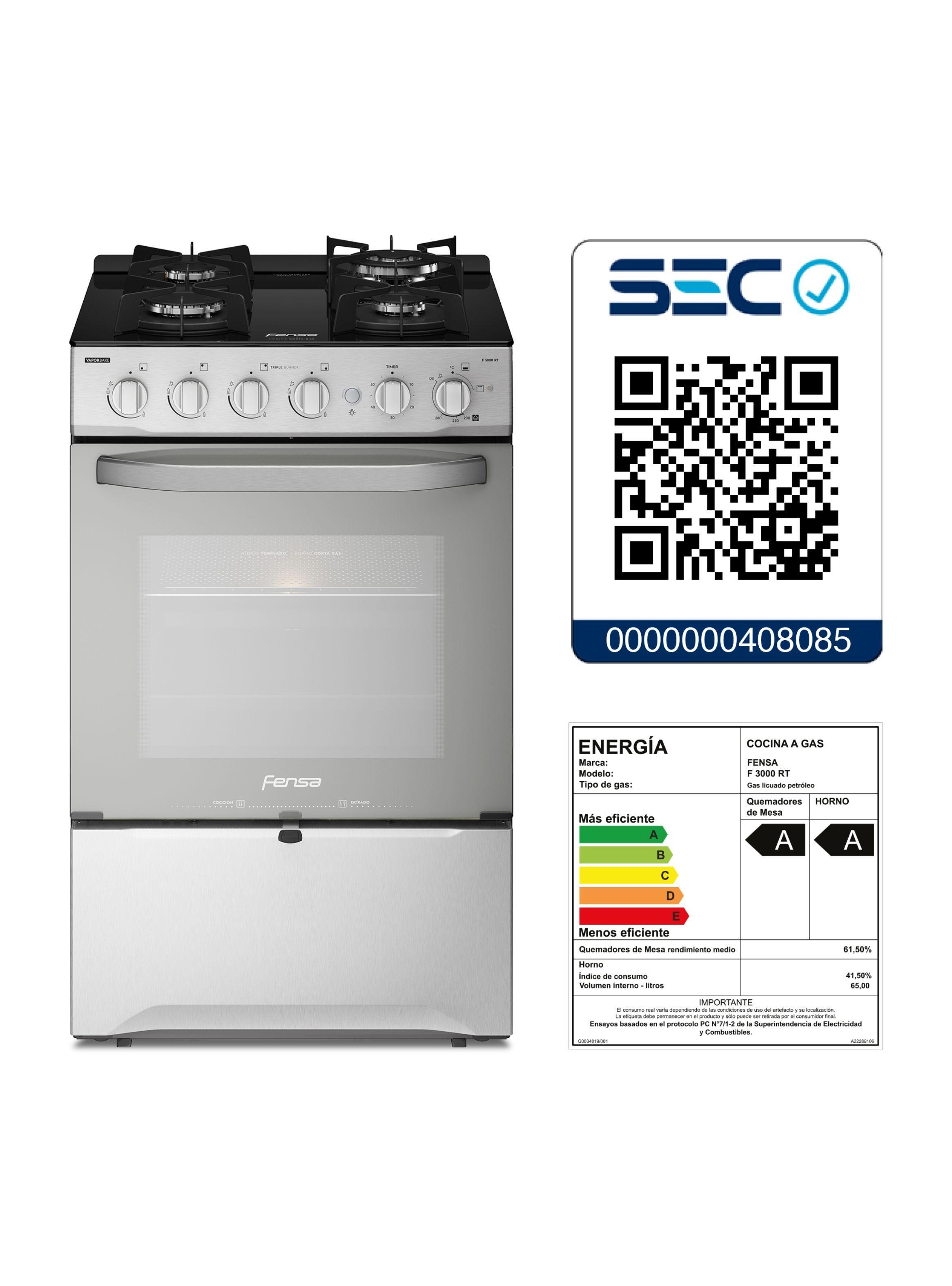 Kit Cocina 4 Platos F 3000 RT + Campana Empotrada FG 7770-3