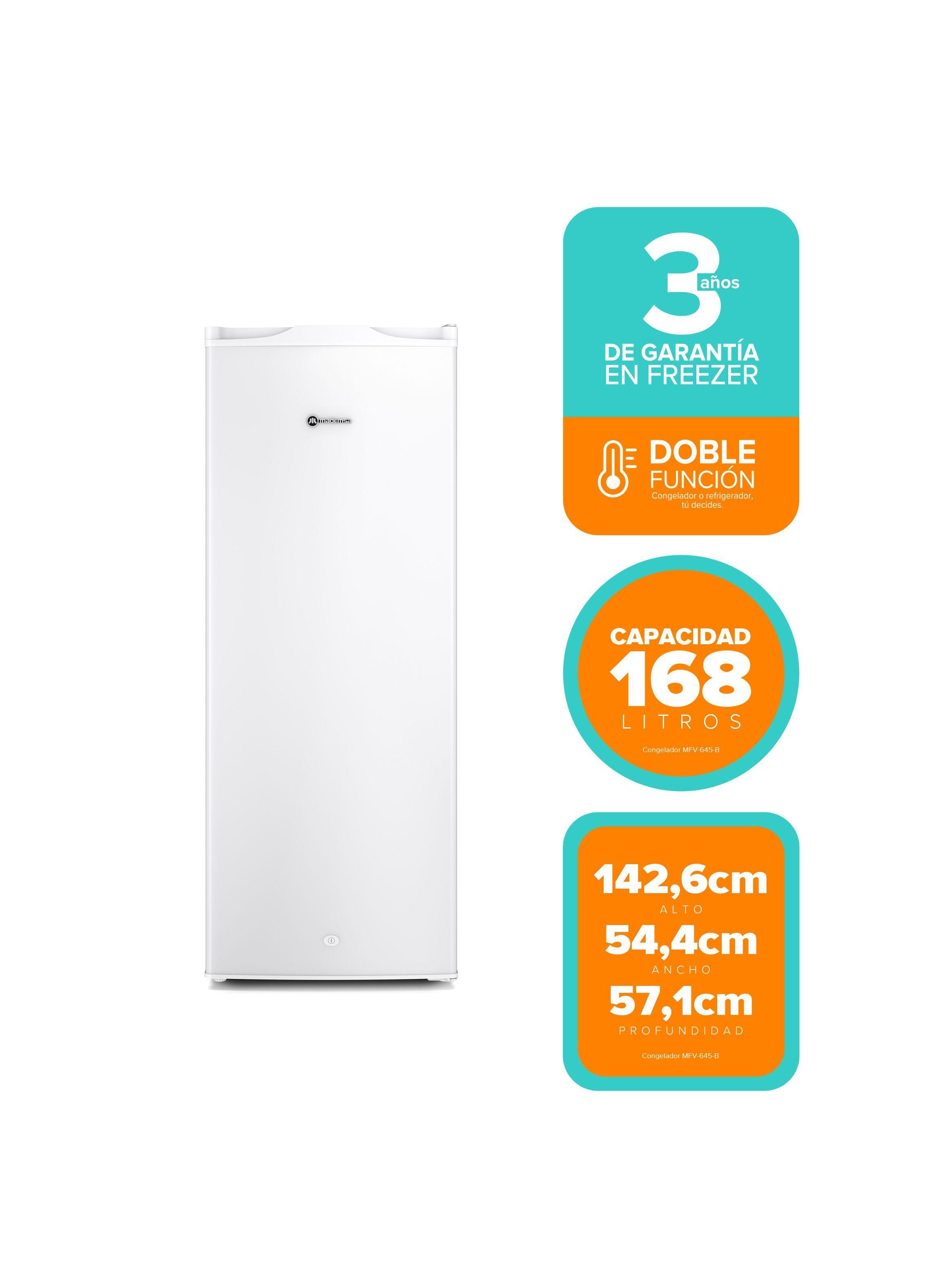 Congelador Freezer Vertical 168L Frío Directo MFV645B-5