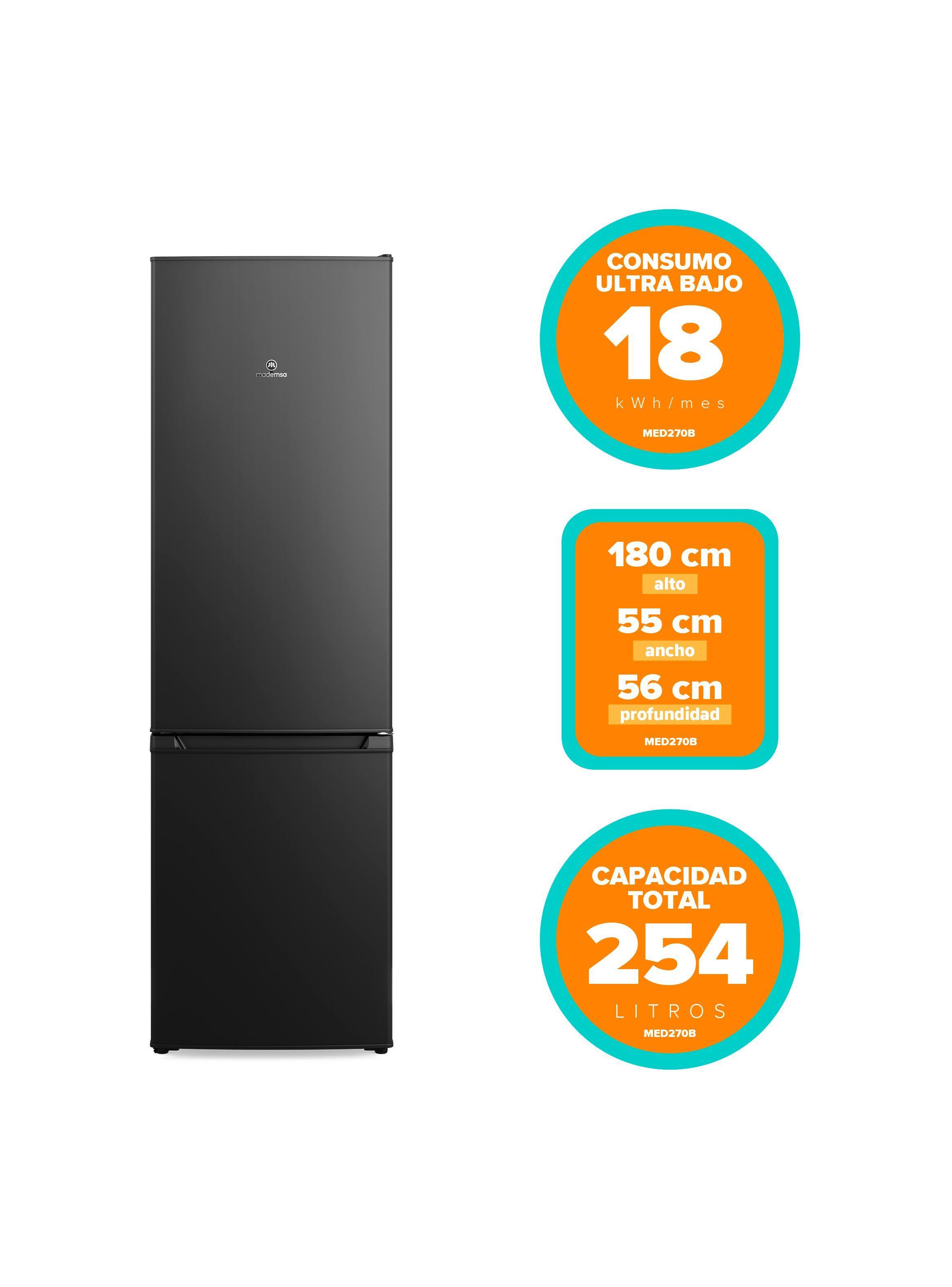 Refrigerador 262L Frío Directo Bottom Freezer MED270B Negro-2
