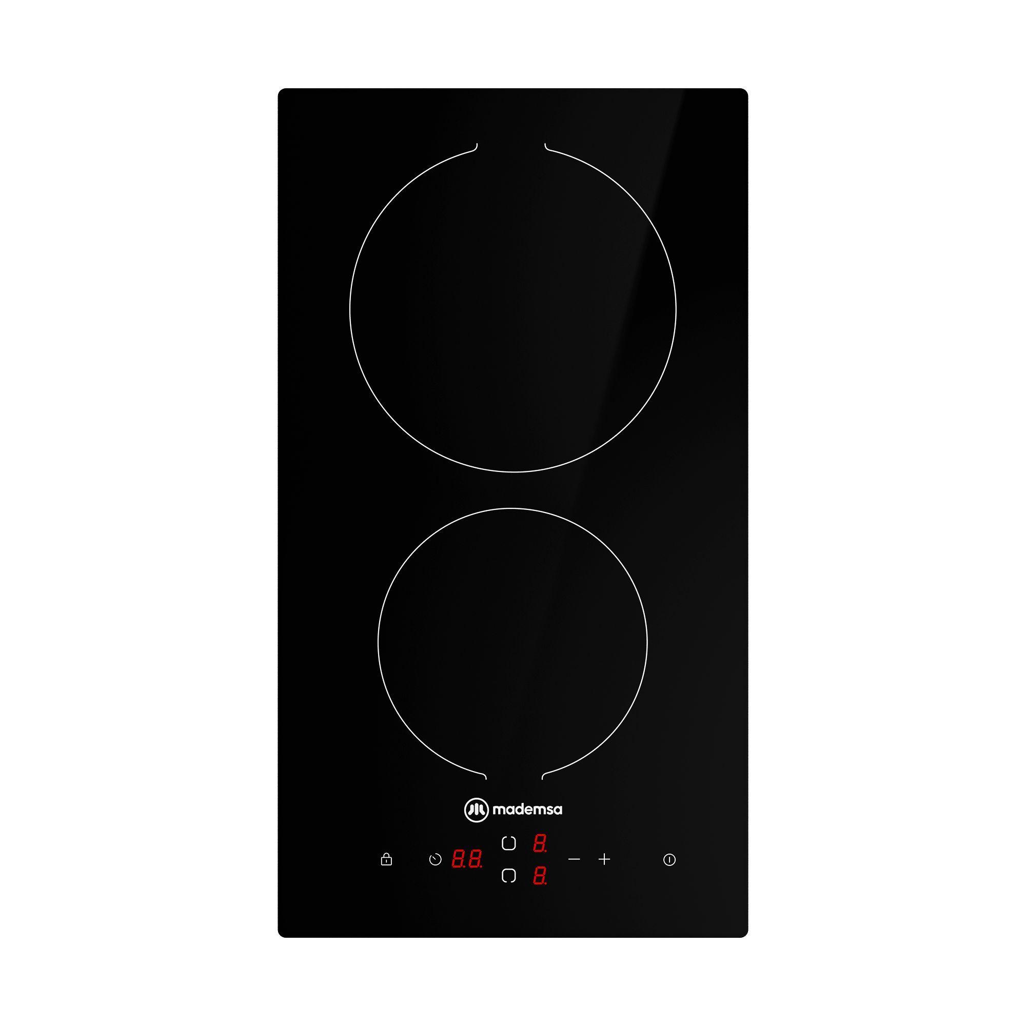 Encimera Eléctrica 2 Platos Mademsa Vitrocerámica VM2TR-0