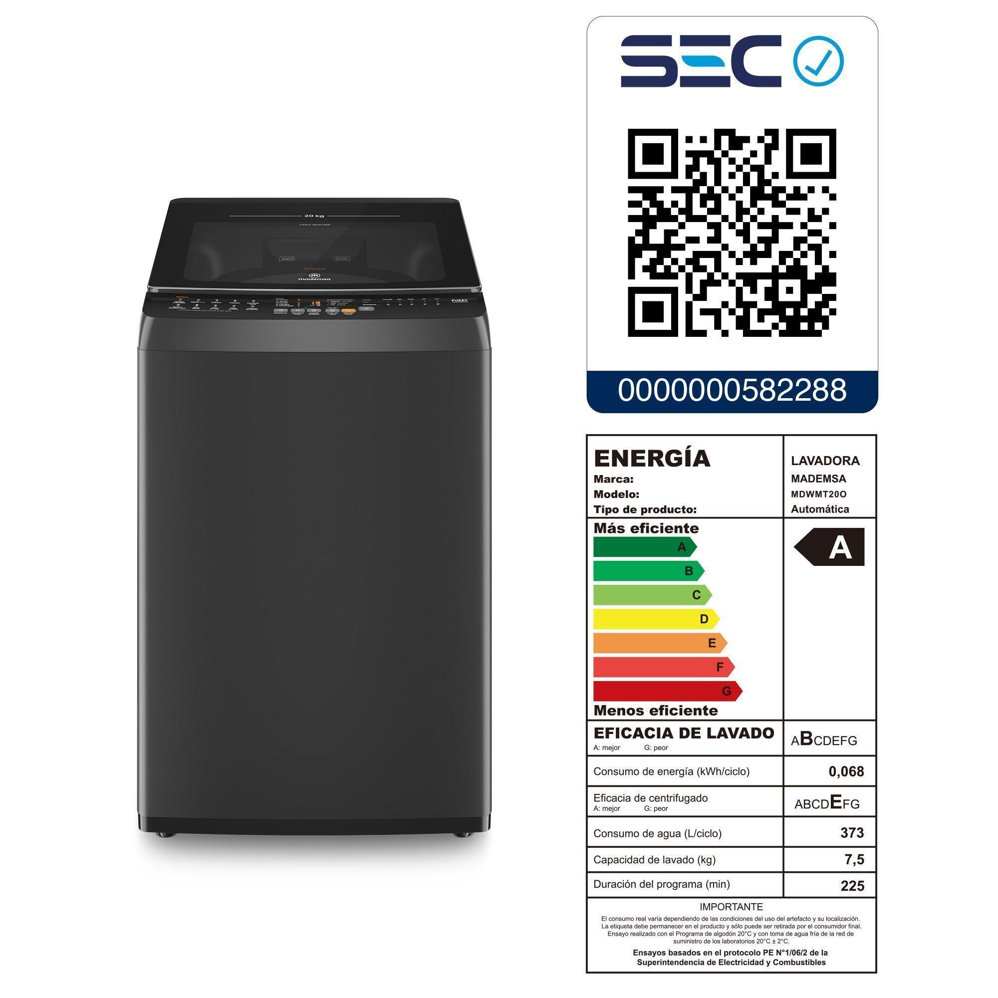 Lavadora Automática 20Kg Carga Superior MDWMT20O Onix-7