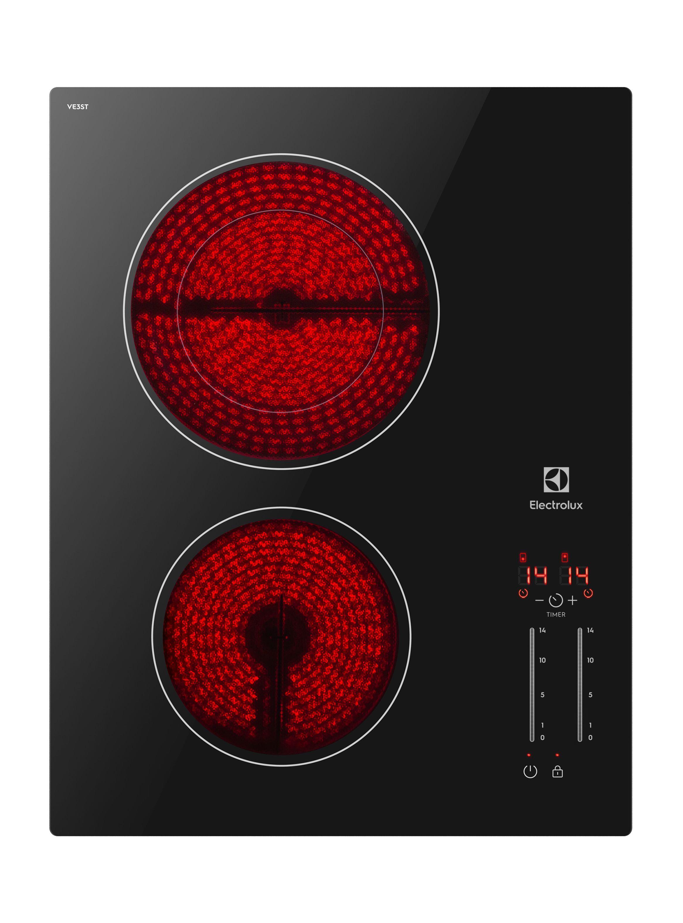 Encimera Eléctrica 2 Platos Vitrocerámica Panel Touch VE3ST-4