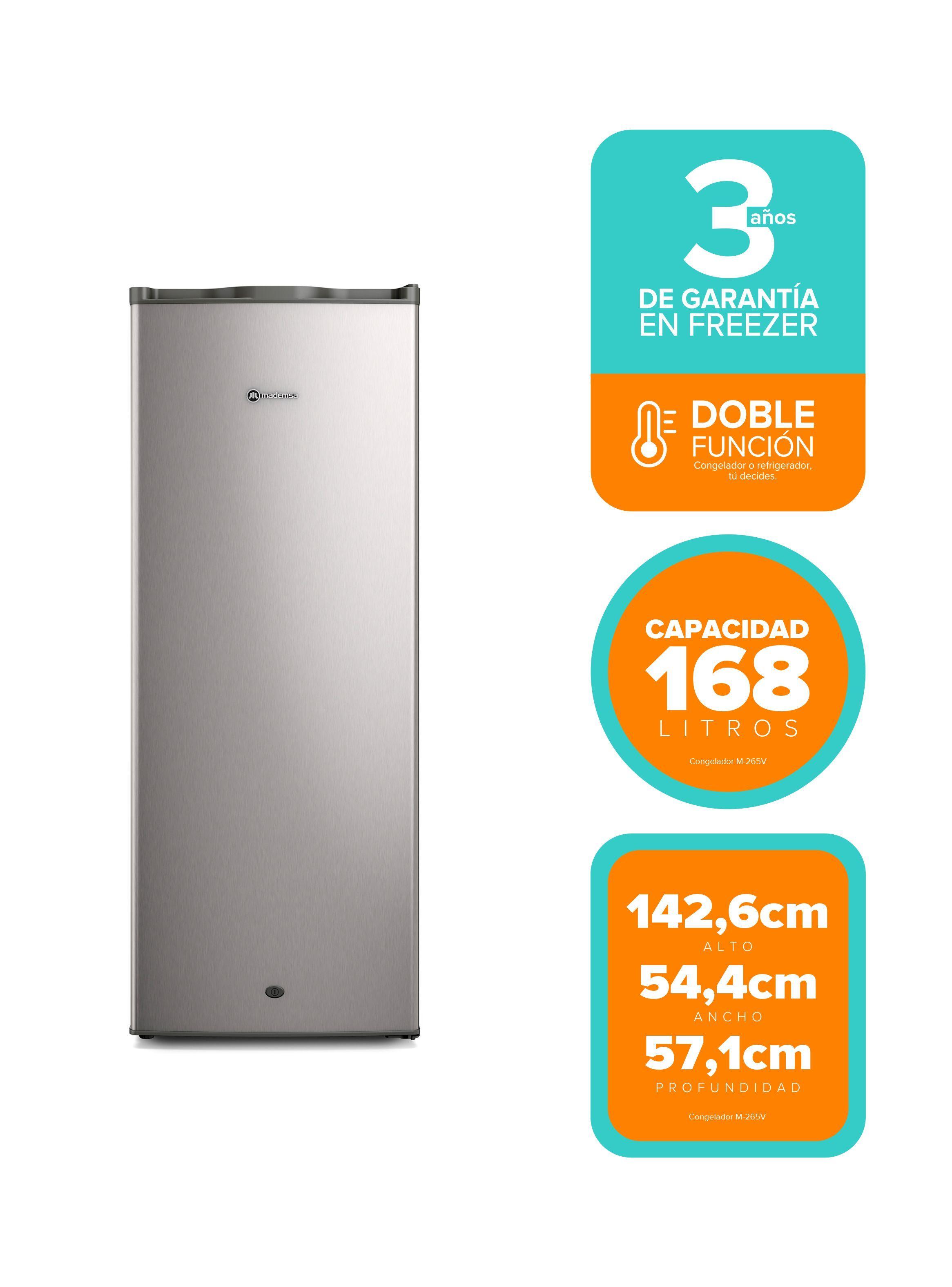Congelador Freezer Mademsa Vertical 168L Frío Directo M265V-4