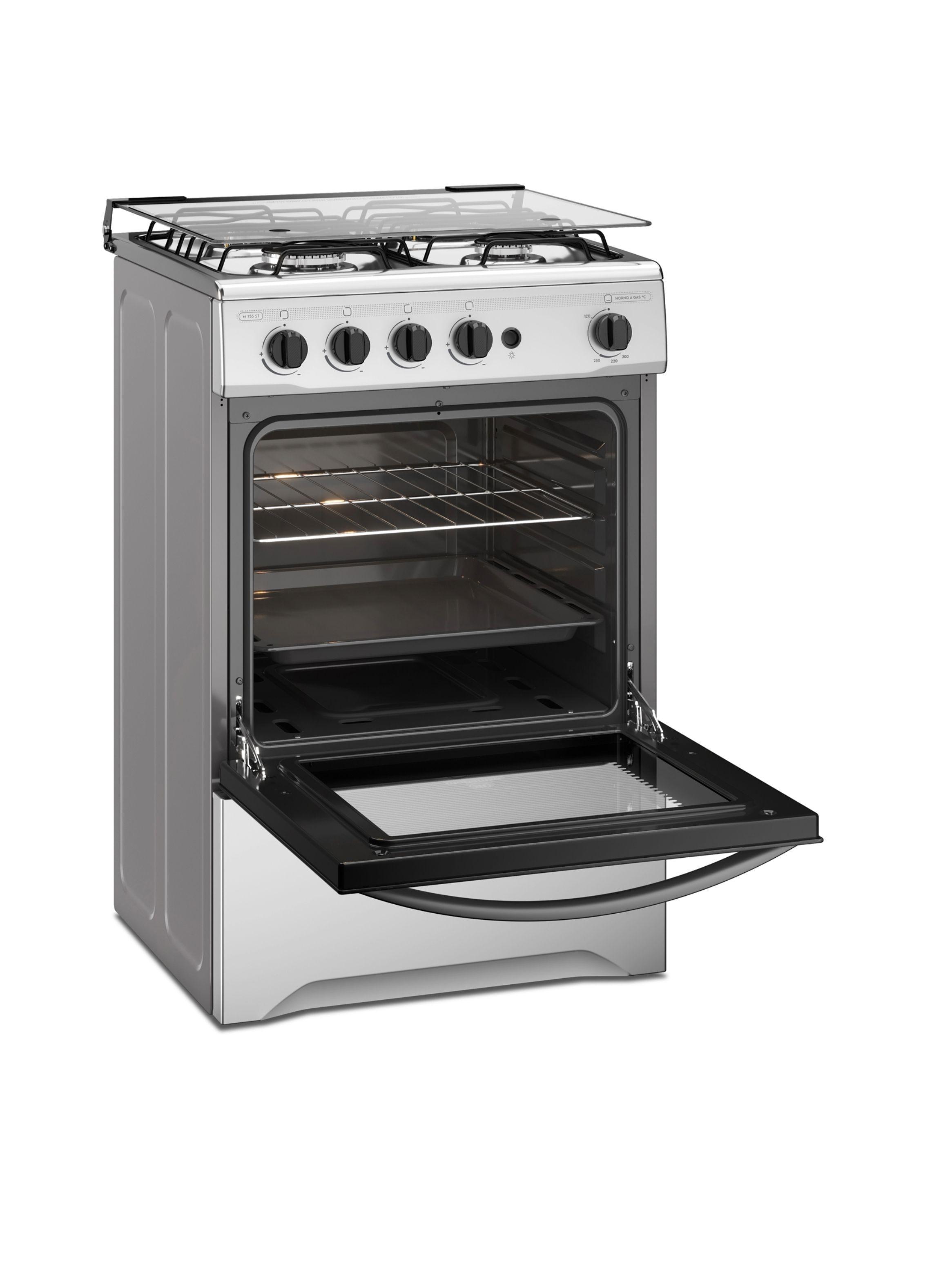 Cocina a Gas 4 Platos Mademsa LimpiaFácil M 755 ST Inox-4
