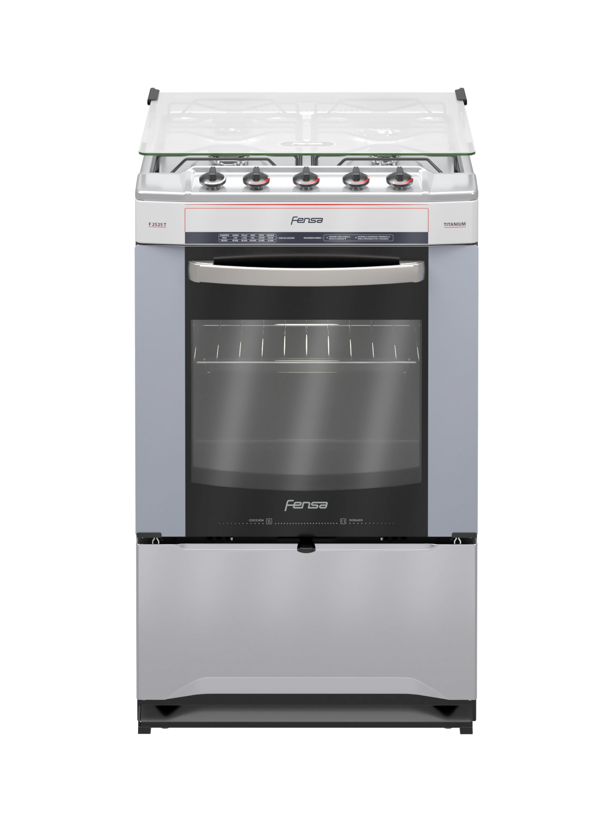 Cocina a Gas 4 Platos Fensa Quemadores Laterales F2525 T-0