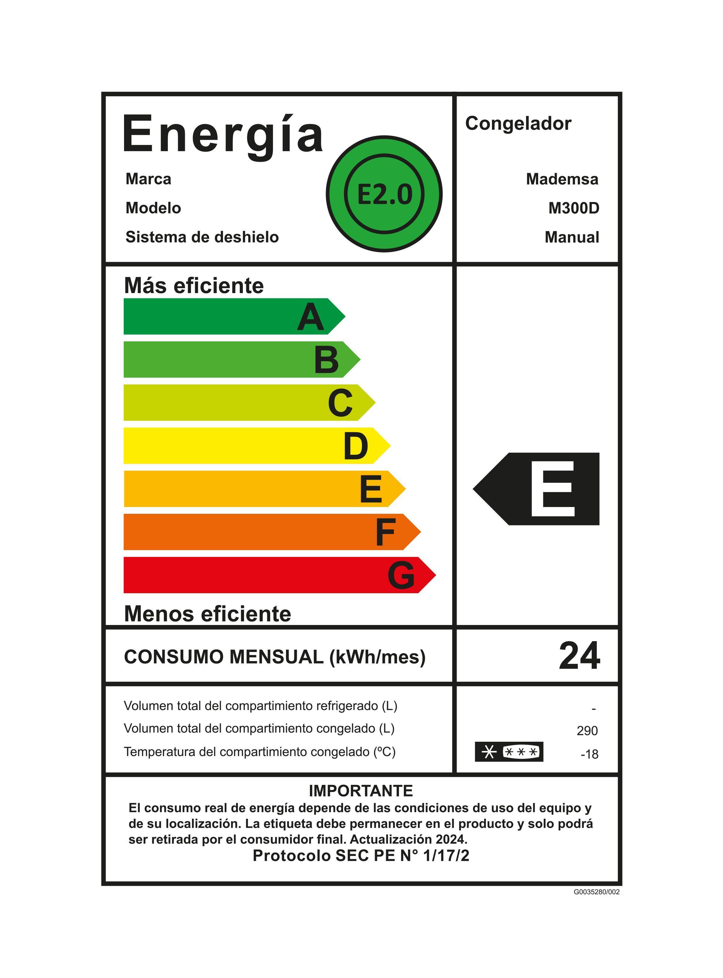 Congelador Freezer Horizontal 290L Frío Directo M300D-6