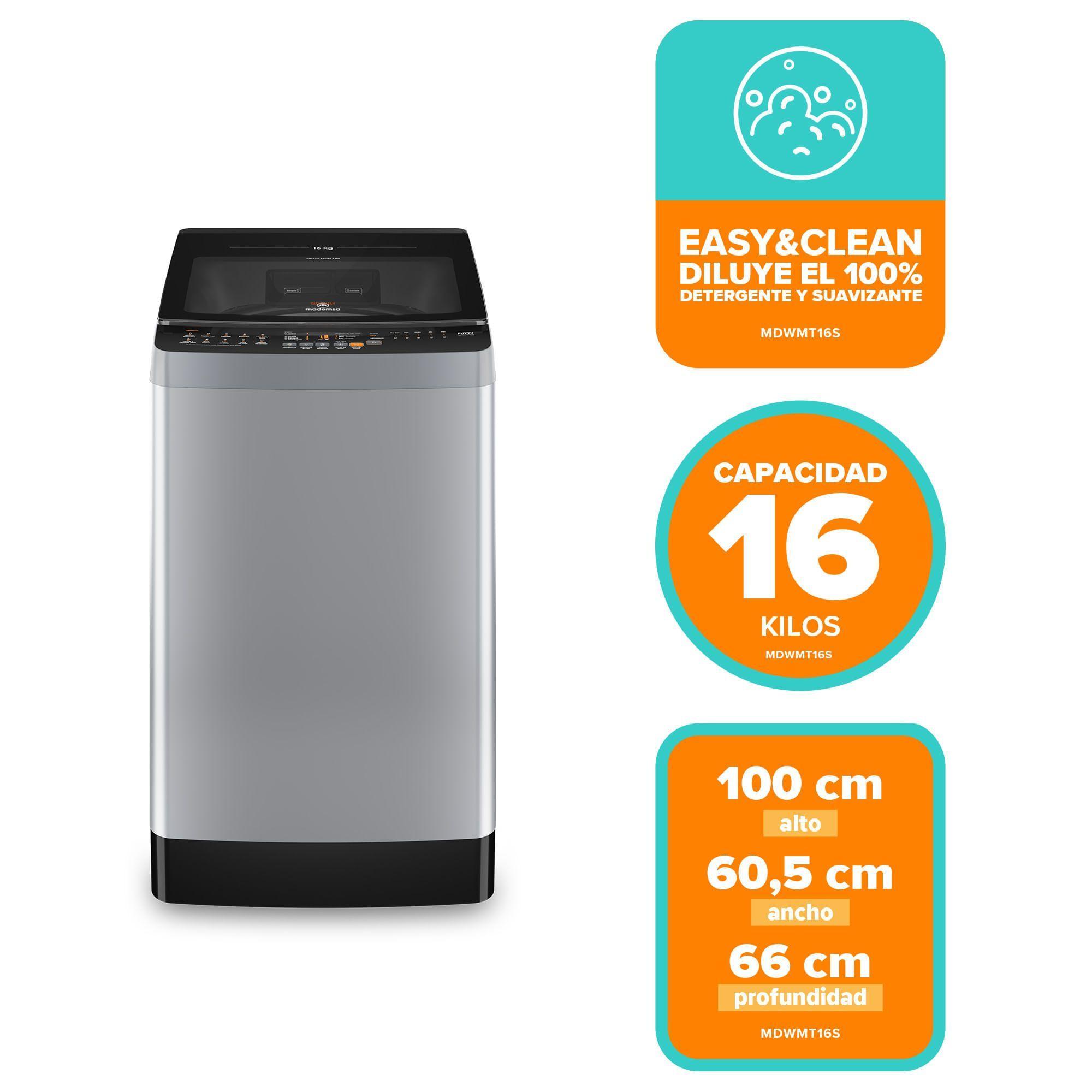 Lavadora Automática 16Kg Carga Superior MDWMT16S Silver-2