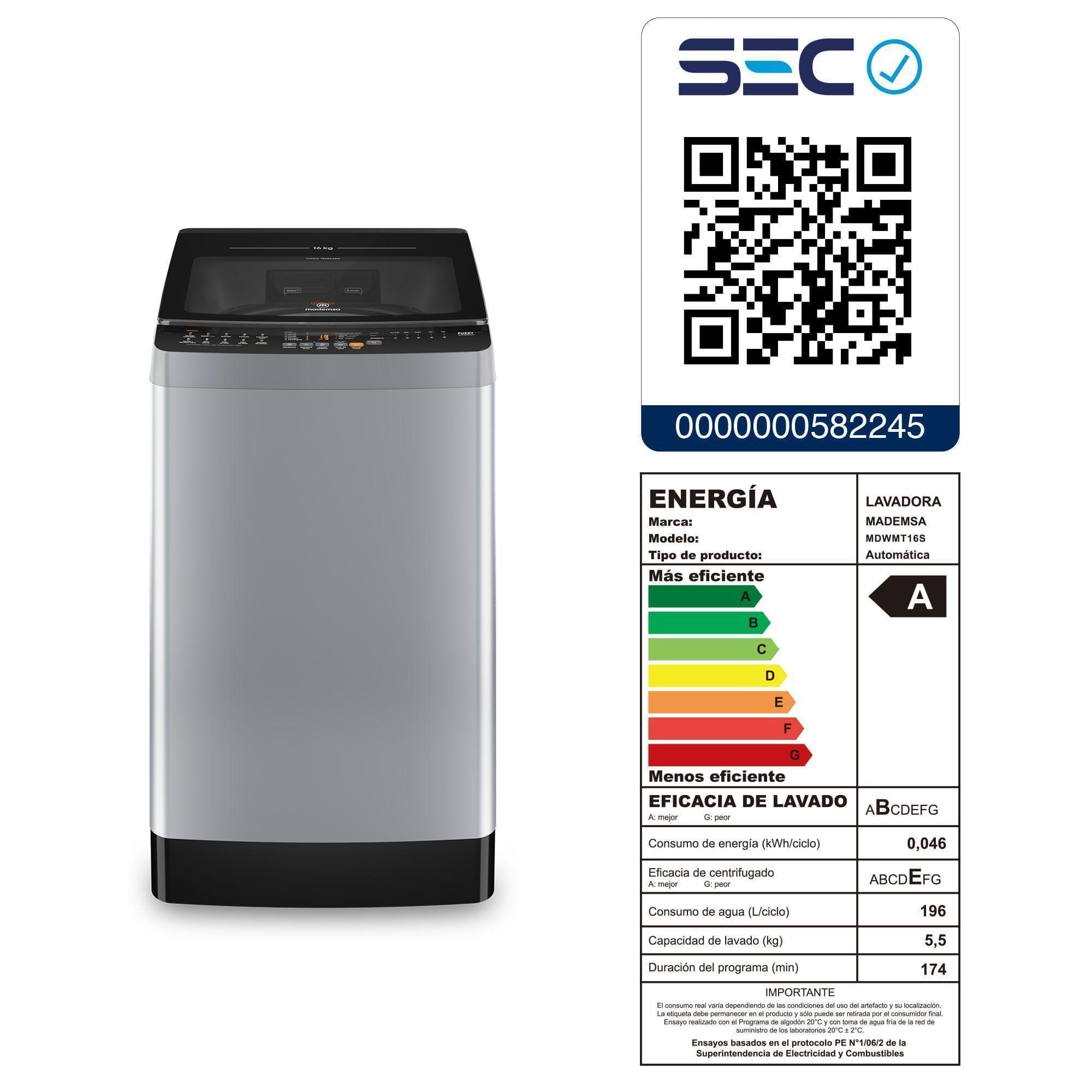 Lavadora Automática 16Kg Carga Superior MDWMT16S Silver-7