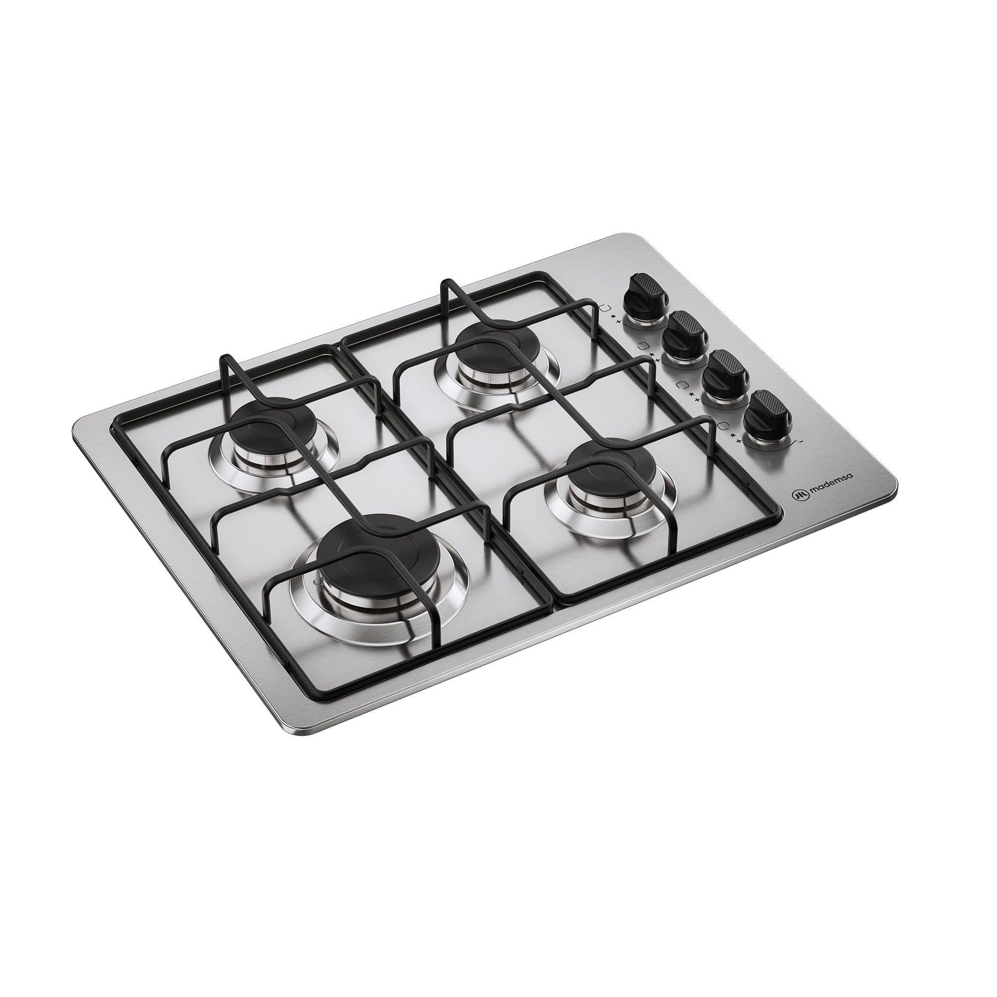 Encimera a Gas 4 Platos Encendido Automático KM4NX Inox-4