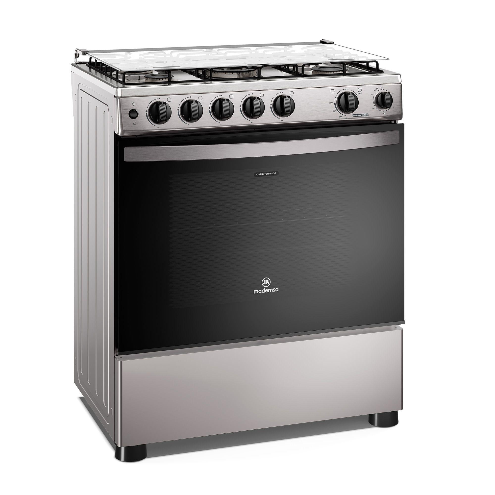 Cocina a Gas 5 Platos Horno Vapor y Triple Llama FM5SSC Inox-3
