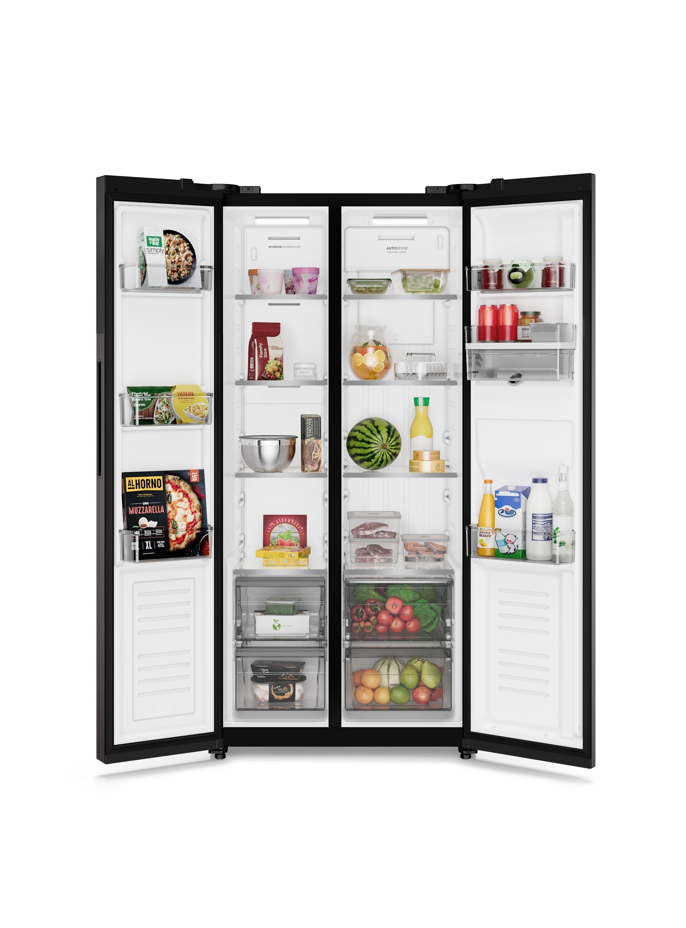 Refrigerador 436L No Frost Side by Side Inverter ES40WB Black-4