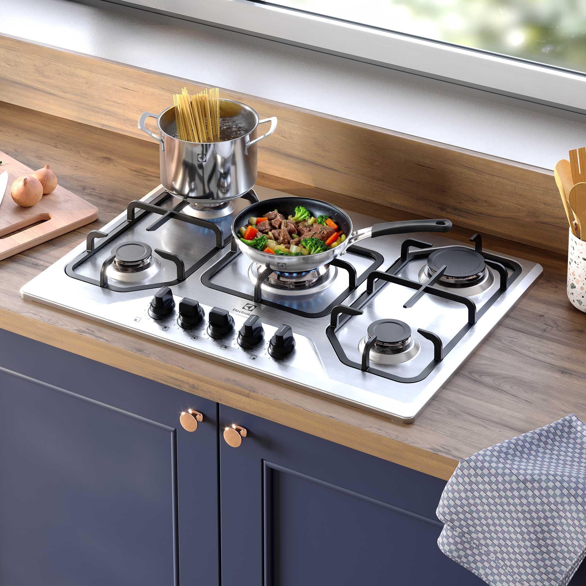 Encimera a Gas 5 Platos Experience Multi Llama KE5XC Inox-5