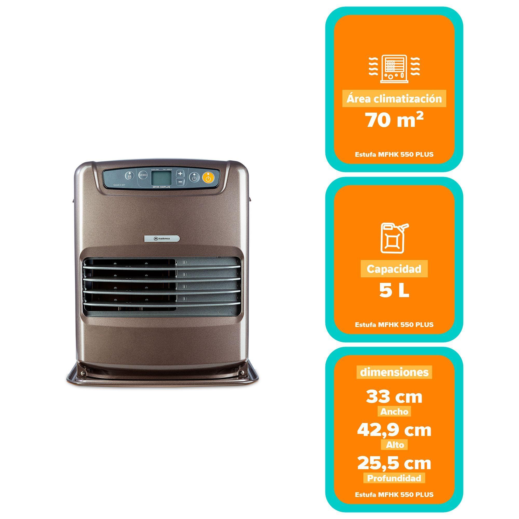 Estufa Parafina Láser Mademsa 5 Litros 3,1kw Mfhk 550 Plus-2