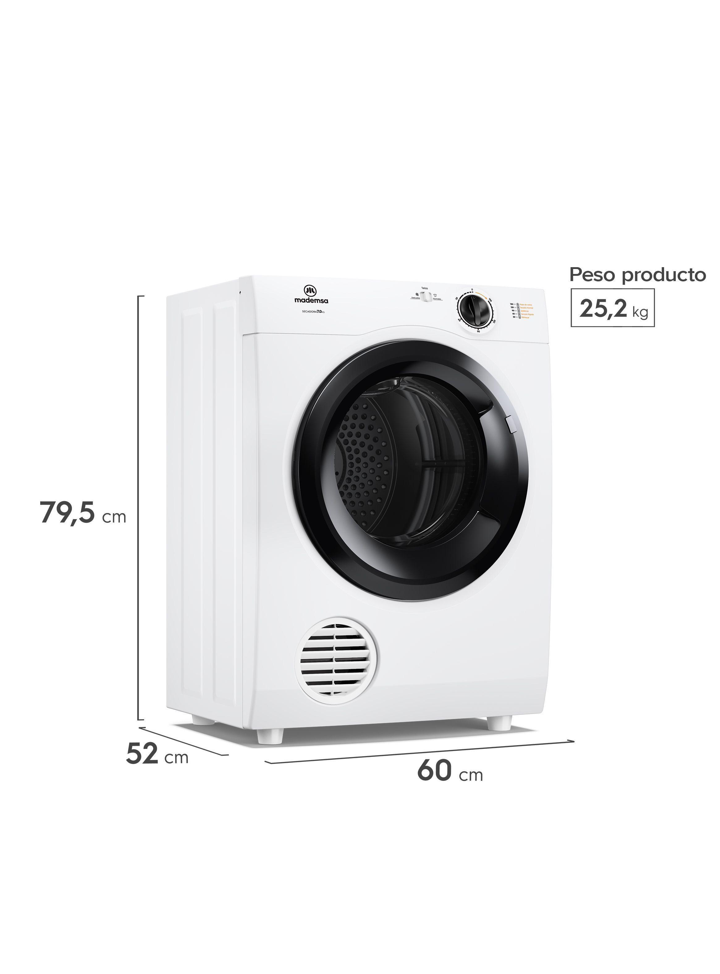 Secadora de Ropa 7Kg Carga Frontal Secado Automático 7D BZG-1