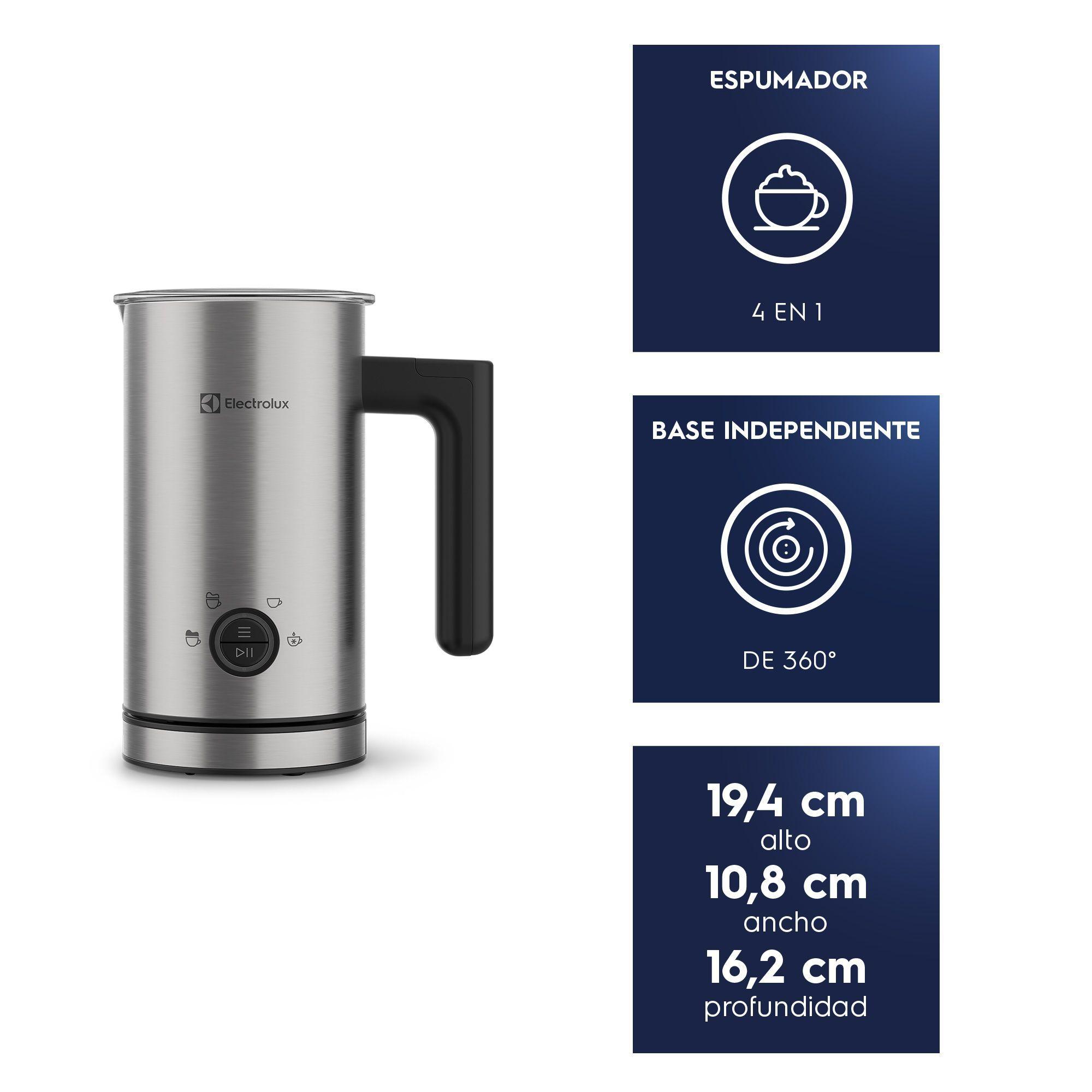 Espumador de Leche Electrolux 300ml 460W EMF10 Acero Inoxidable-2