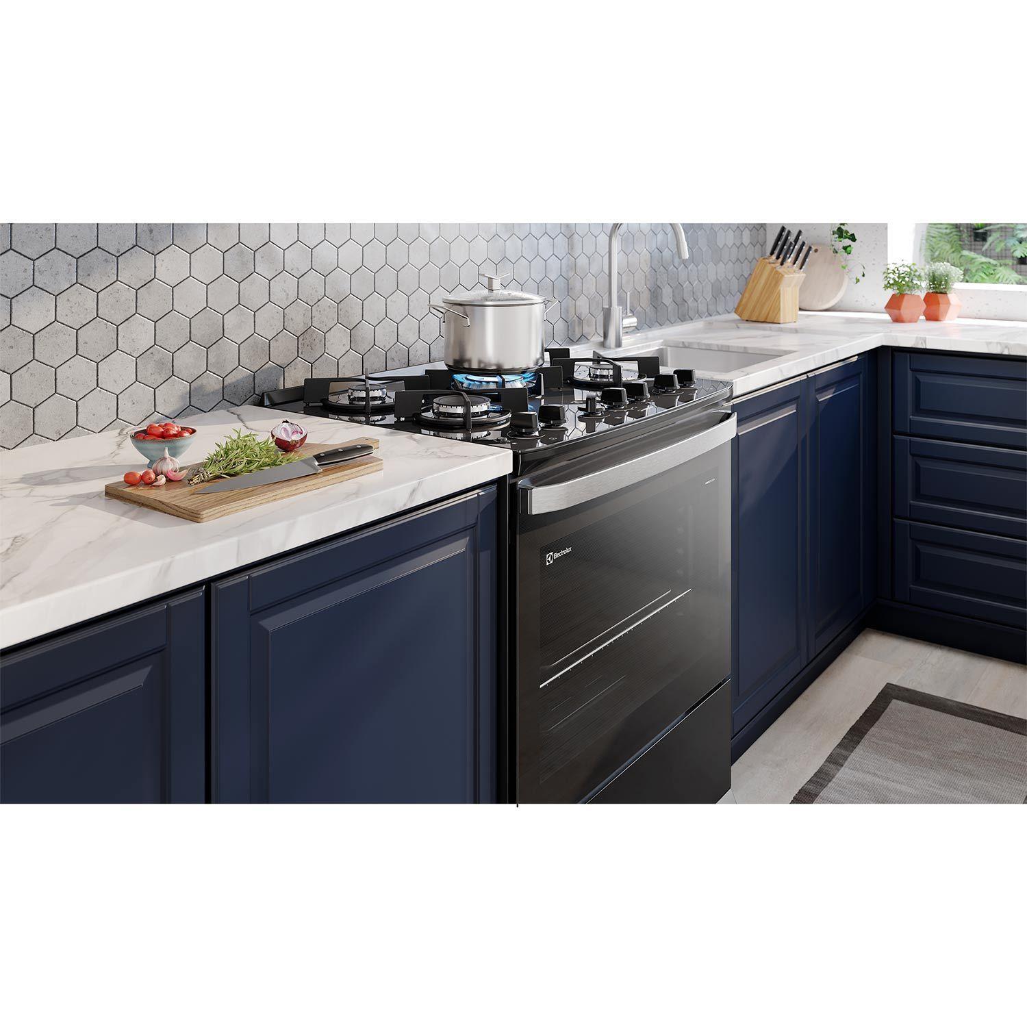 Cocina a Gas 5 Platos Parrillas Hierro Fundido F5EPB Negra-7