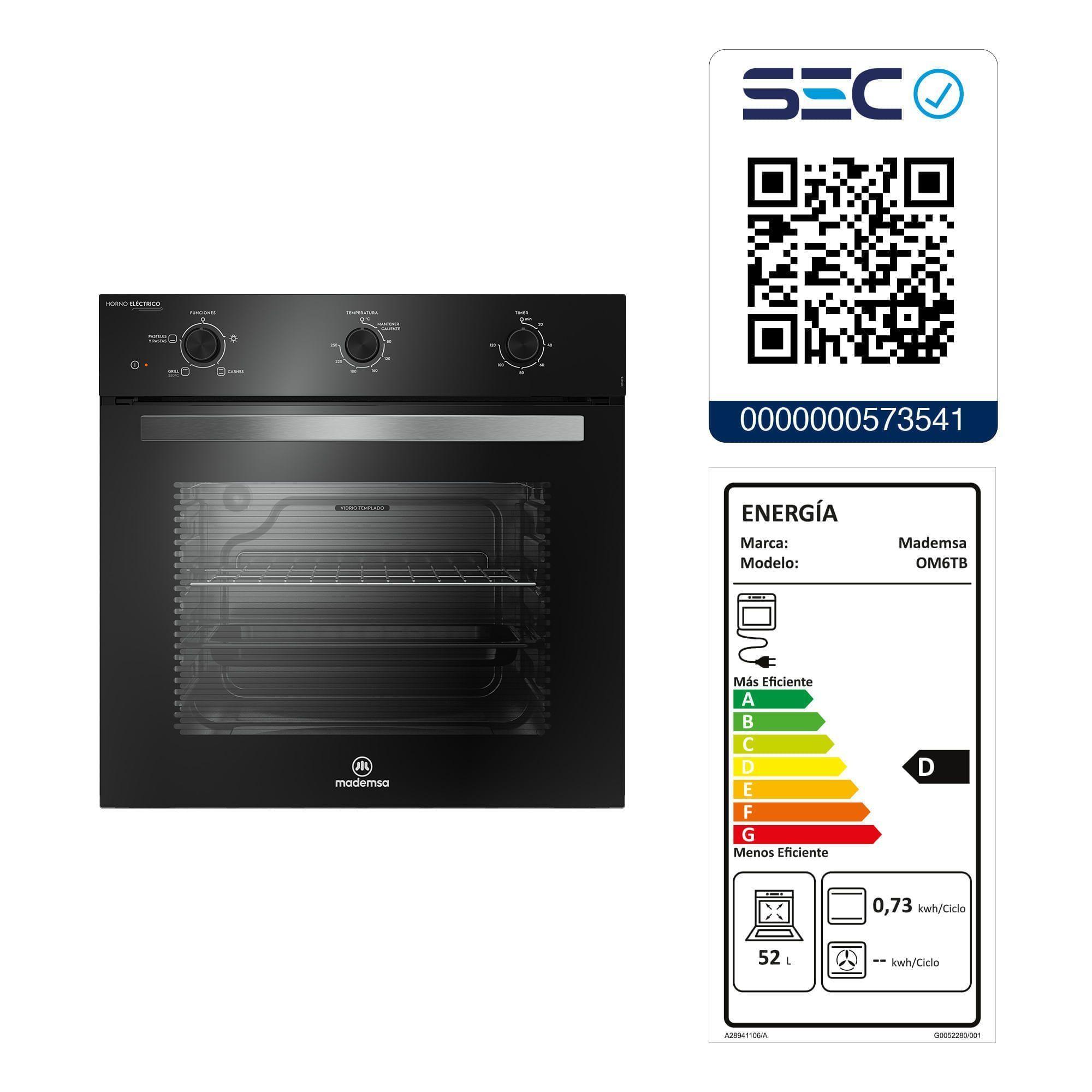 Kit empotrable Horno OM6TB + Encimera KM4GX + Campana DM6SS-7