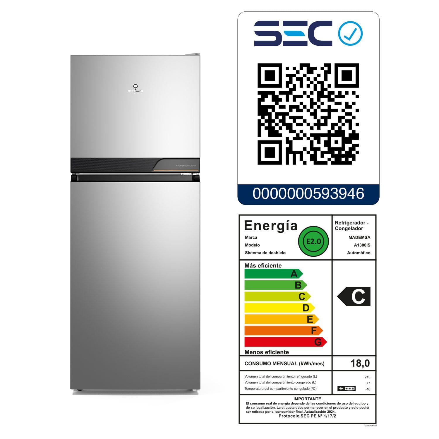 Refrigerador 292L No Frost Top Freezer Inverter Altus 1300IS-7