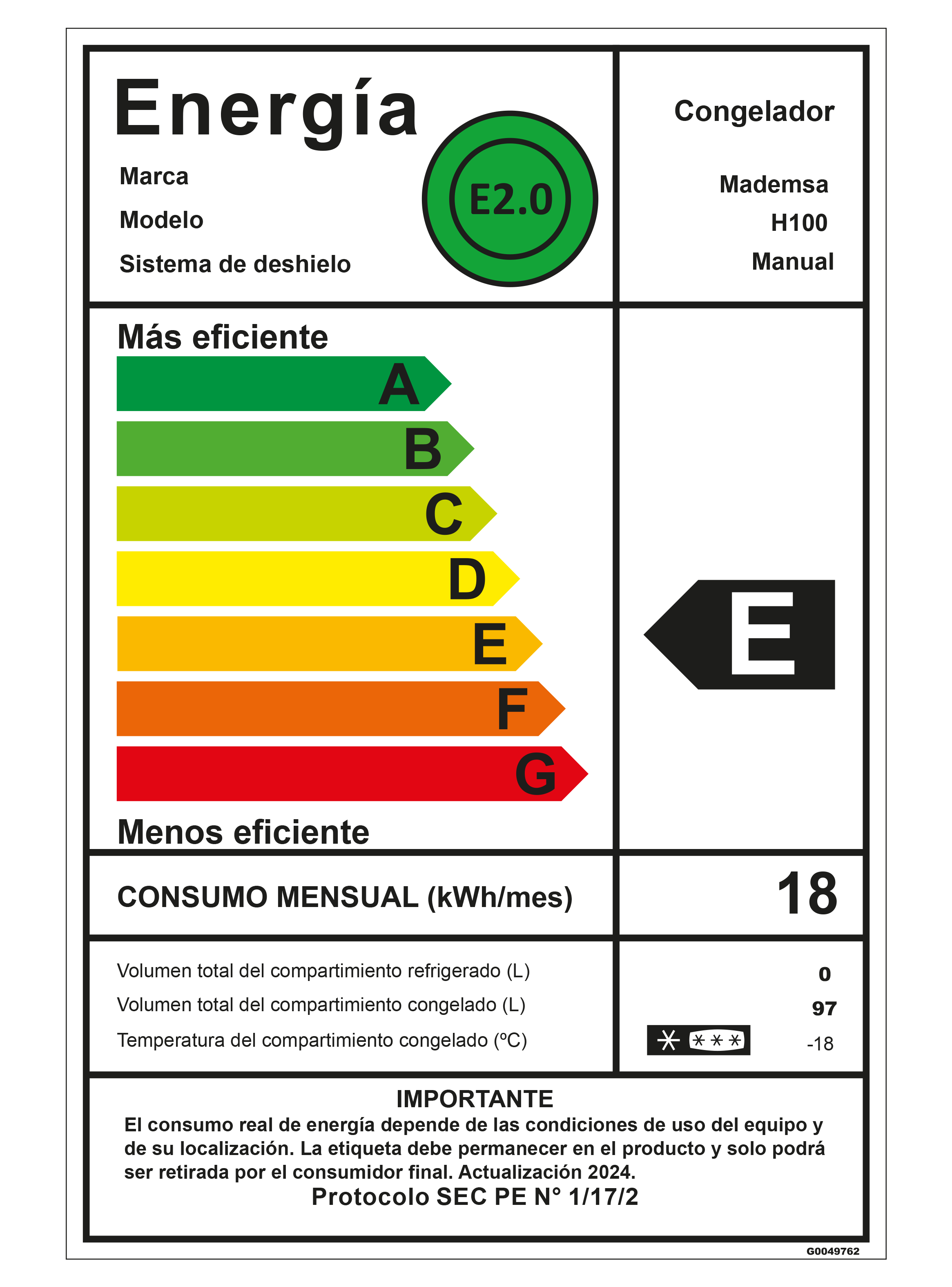 Congelador Freezer Horizontal Dual 97L Fr o Directo H100 Blanco-9