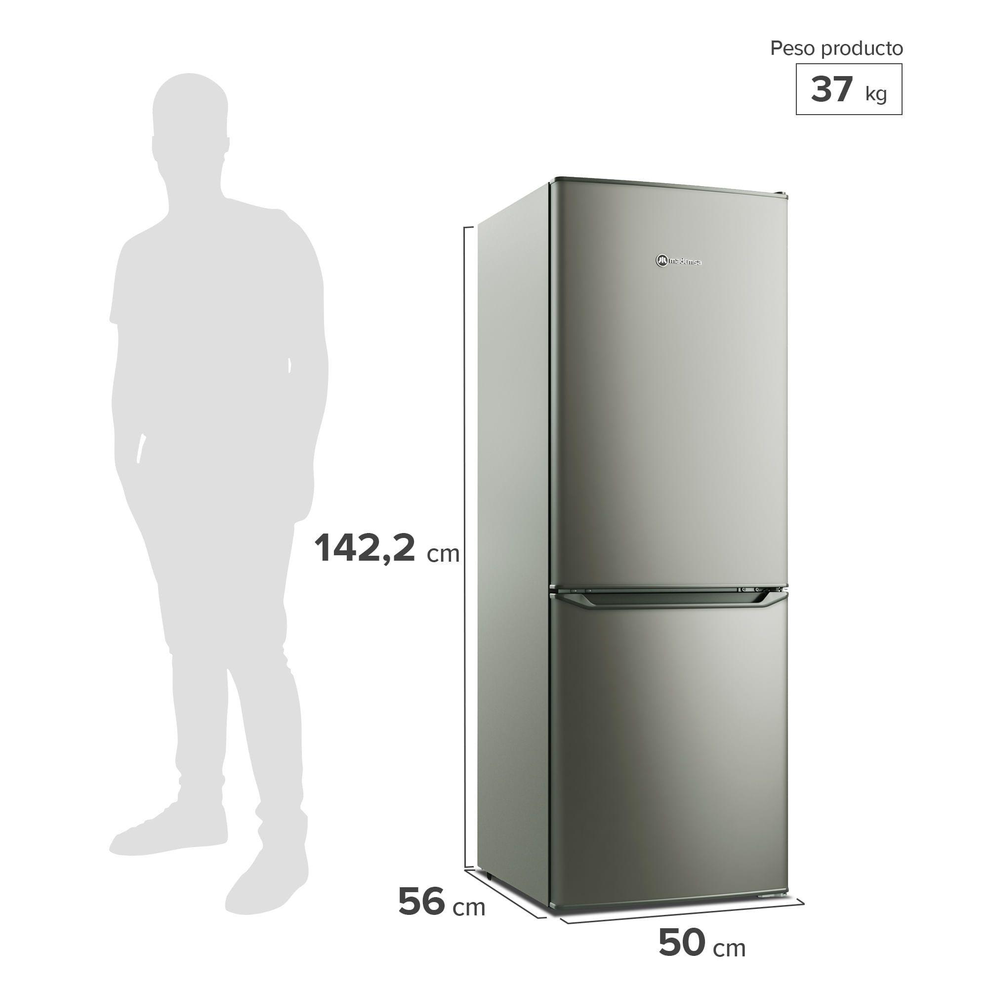 Refrigerador 166L Frío Directo Bottom Freezer MED165S Silver-1