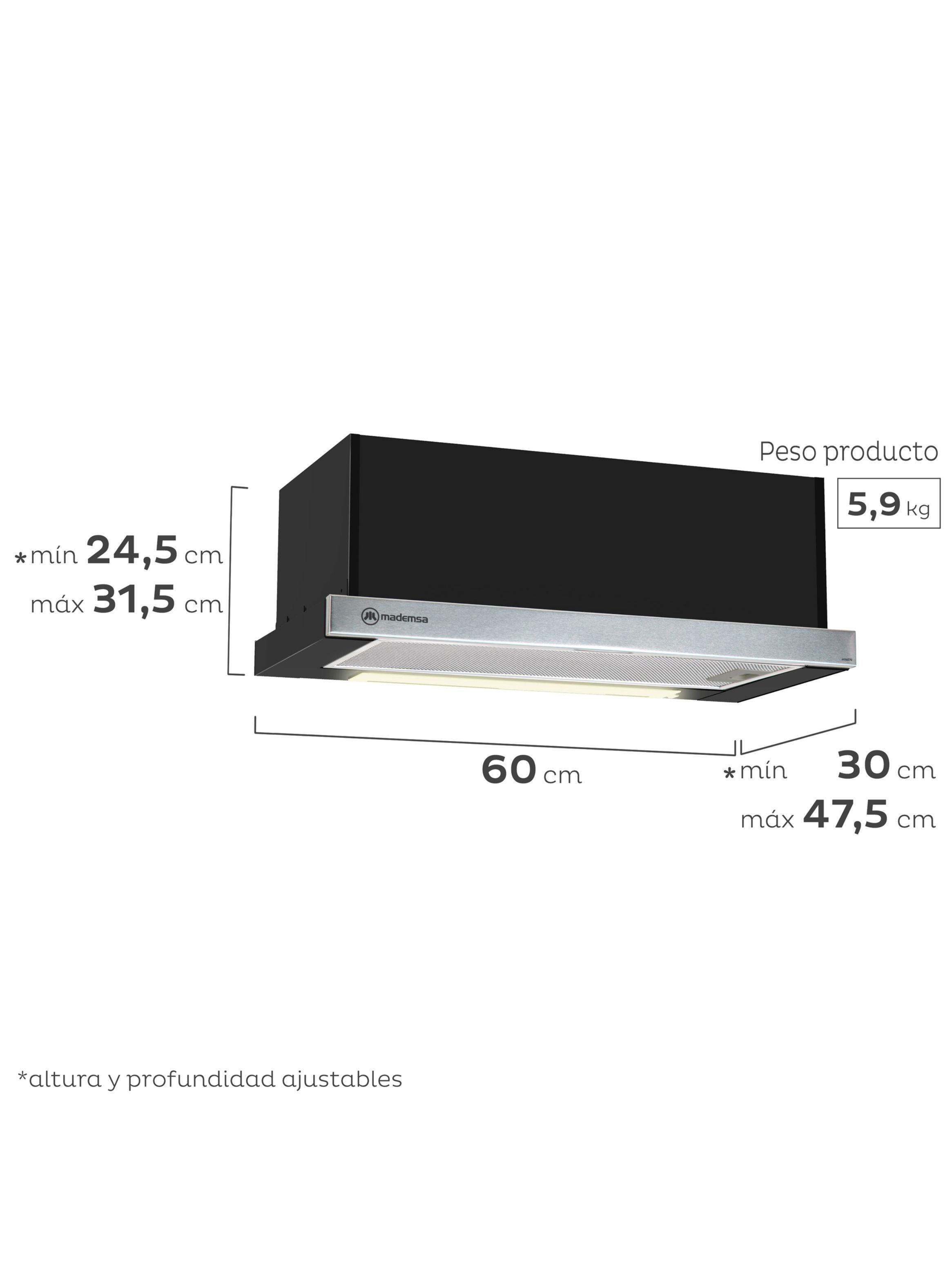 Kit Cocina A Gas 4 Platos Inox M 785 T + Campana MX 6270-5