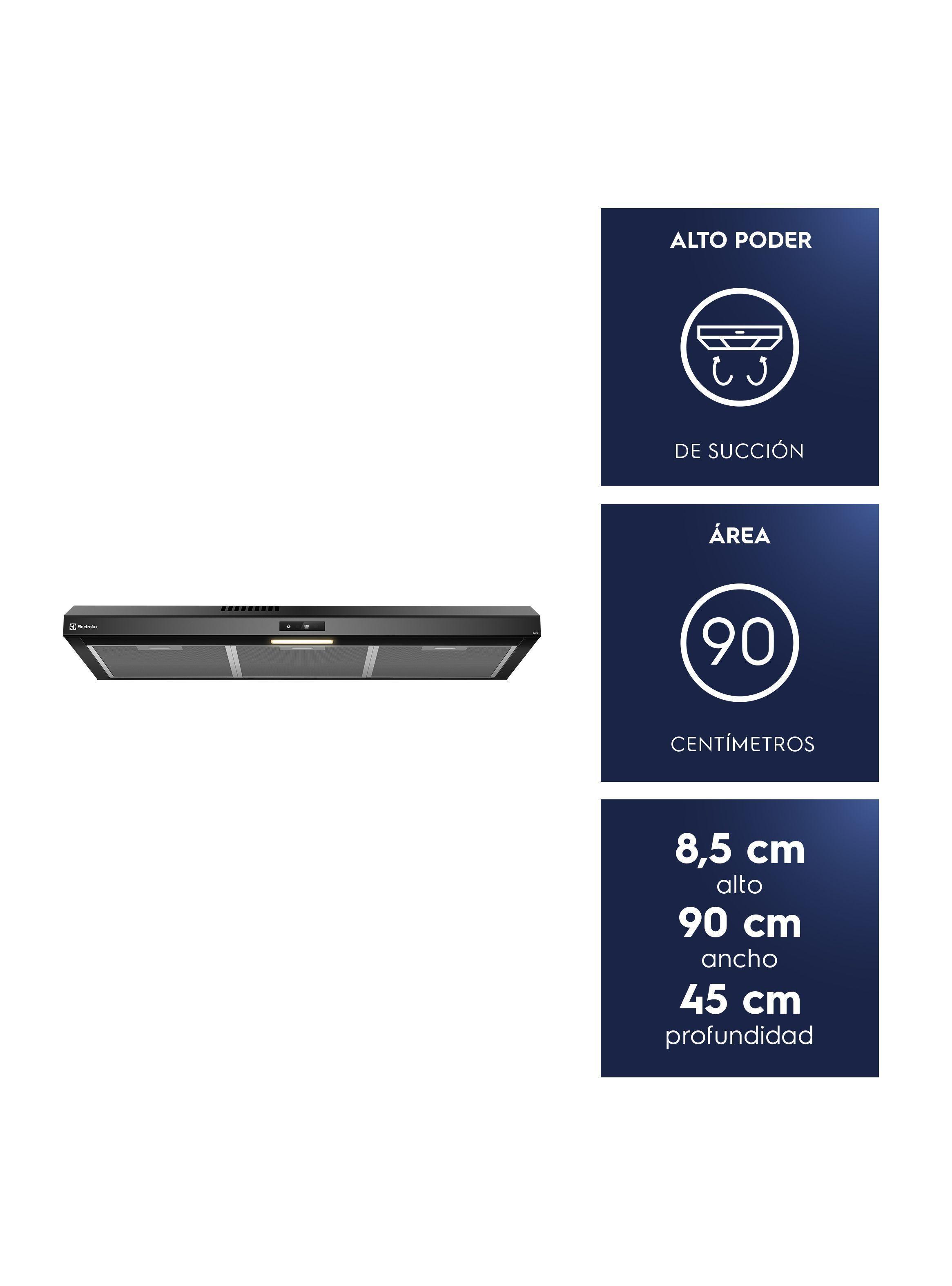 Campana de Cocina Extractora 90cm Alto Poder Succión DE9TB-1