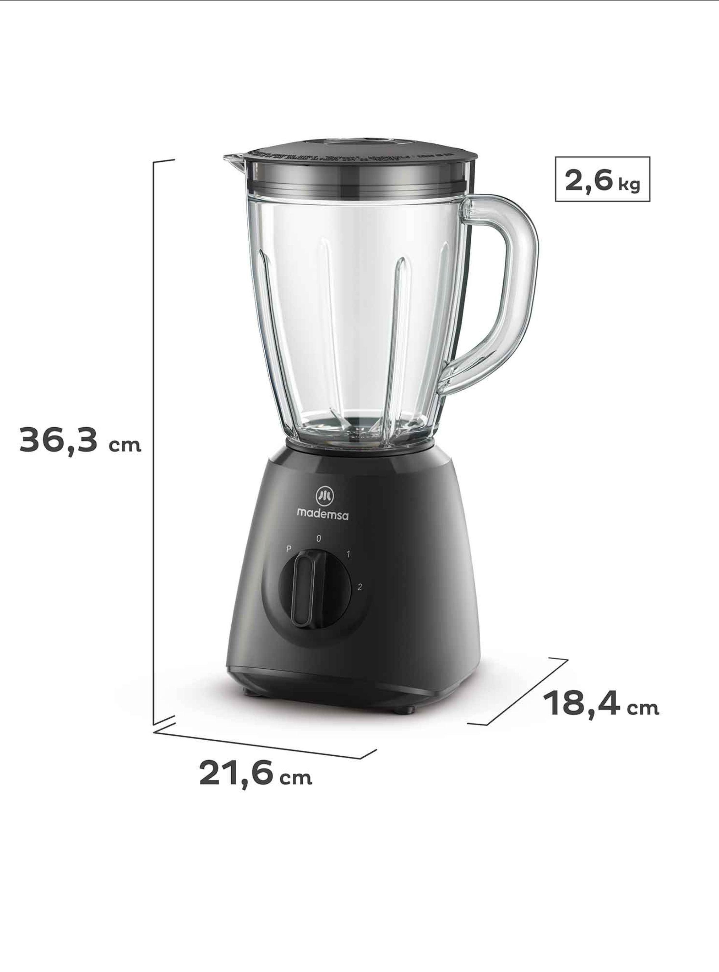 Licuadora Mademsa 1,5L con 2 velocidades 400W MBL20-1