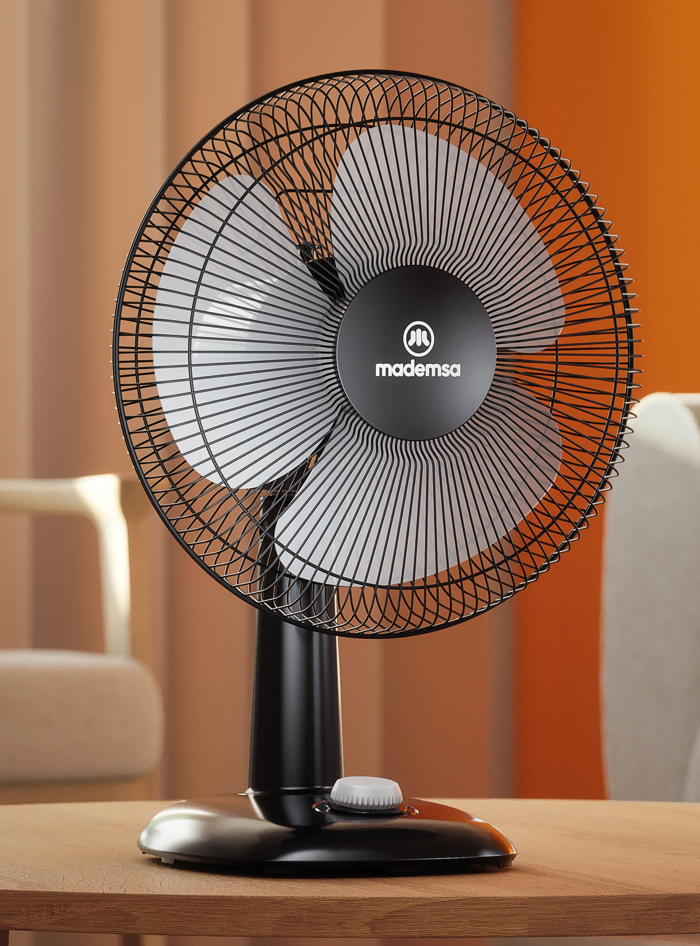Ventilador Sobremesa Mademsa 40W 3 Velocidades 30,5 cm DFM12-3